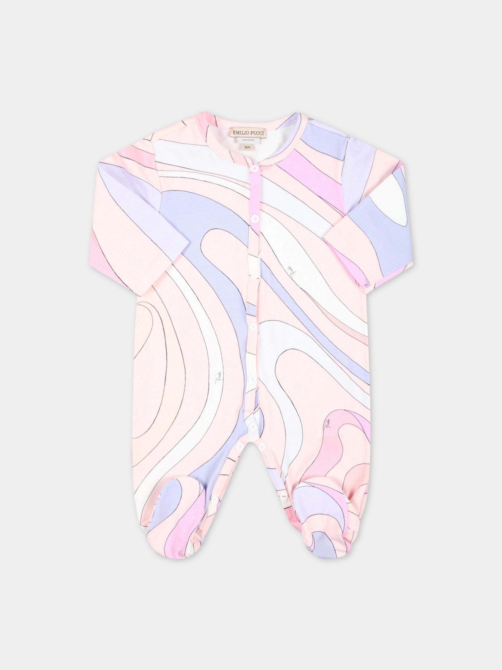 Set multicolor per neonata con logo,Emilio Pucci Junior,PSB020 J0262 500MC