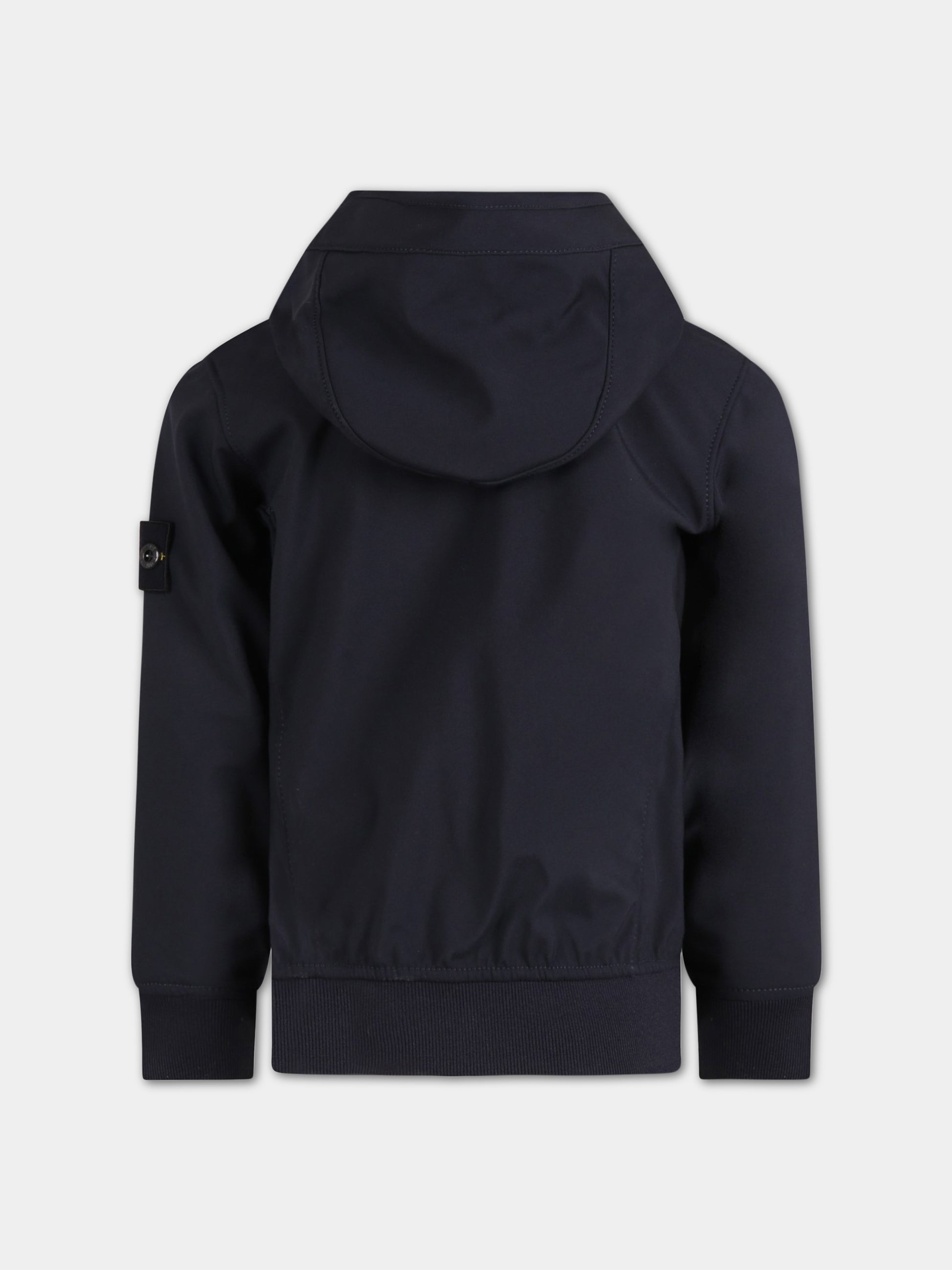 Bomber blu per bambino con iconico patch,Stone Island Junior,7816 401 34 V0020