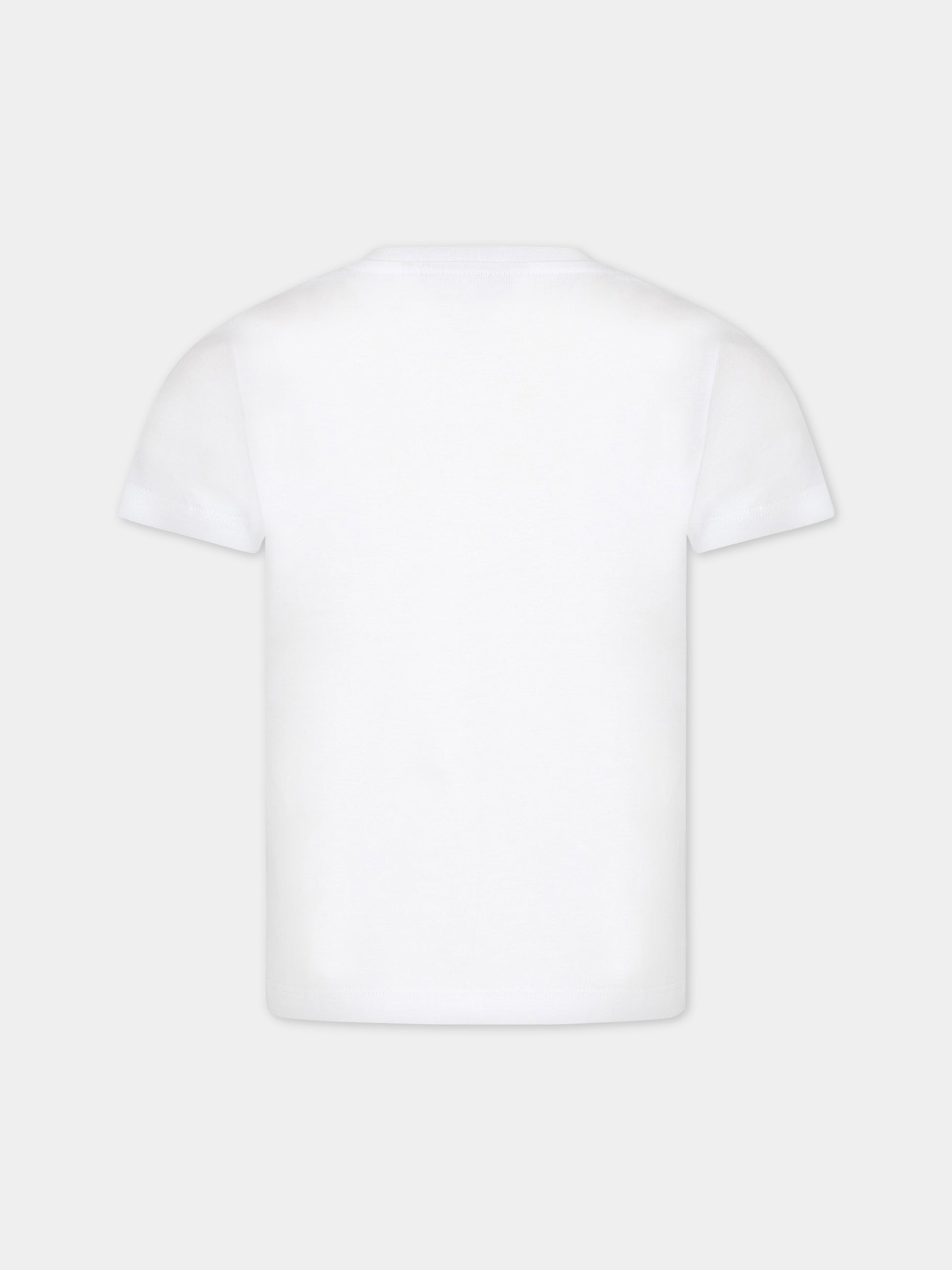 T-shirt bianca per bambino con logo,Philipp Plein Junior,2QM004 LAA23 10101