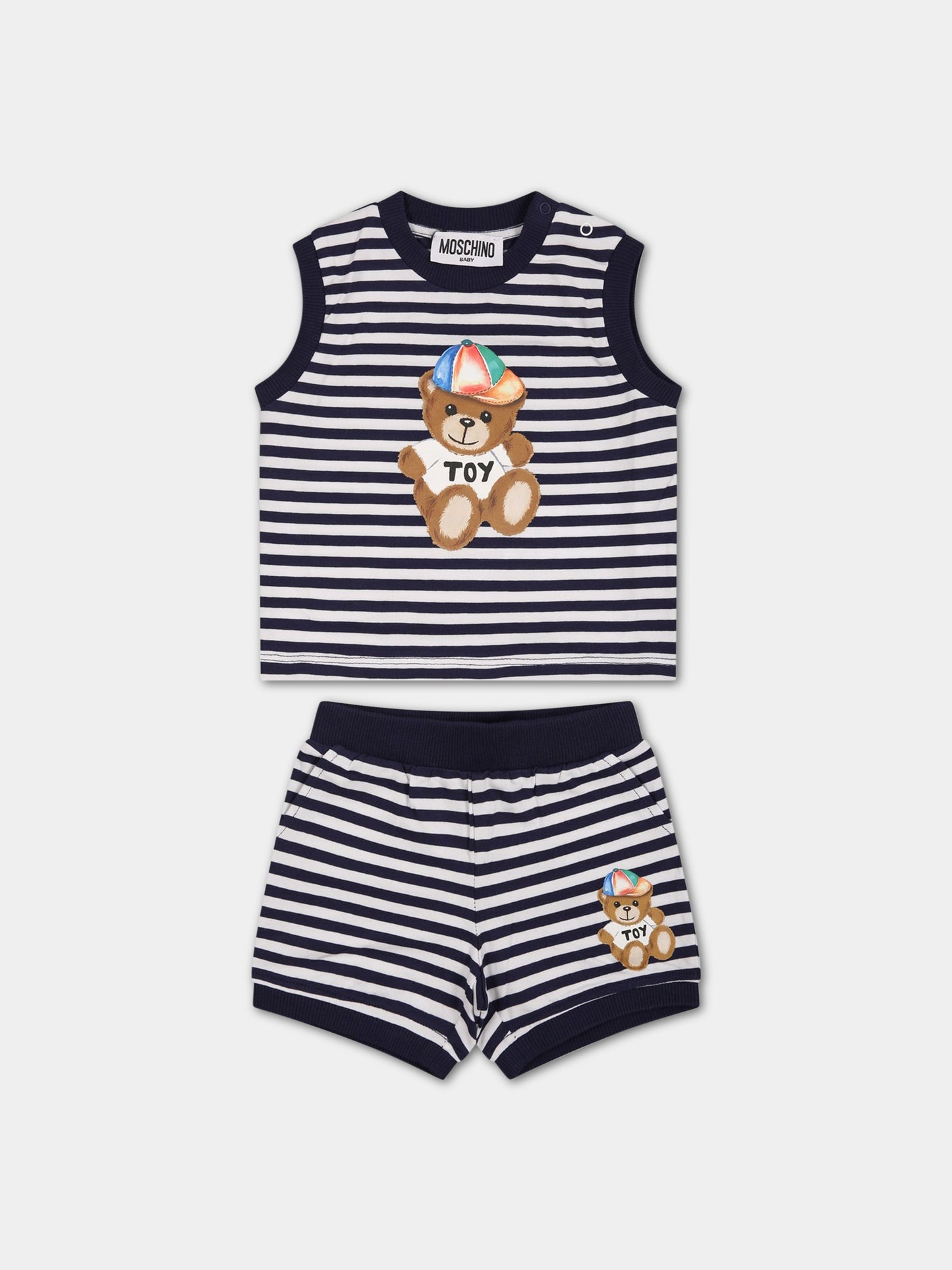 Completo multicolor per neonato con Teddy Bear,Moschino Kids,MUG00U LBE05 83120