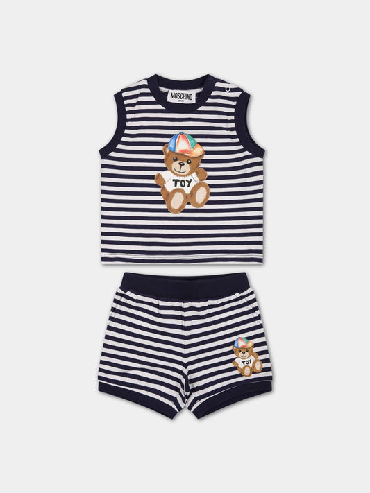 Completo multicolor per neonato con Teddy Bear,Moschino Kids,MUG00U LBE05 83120