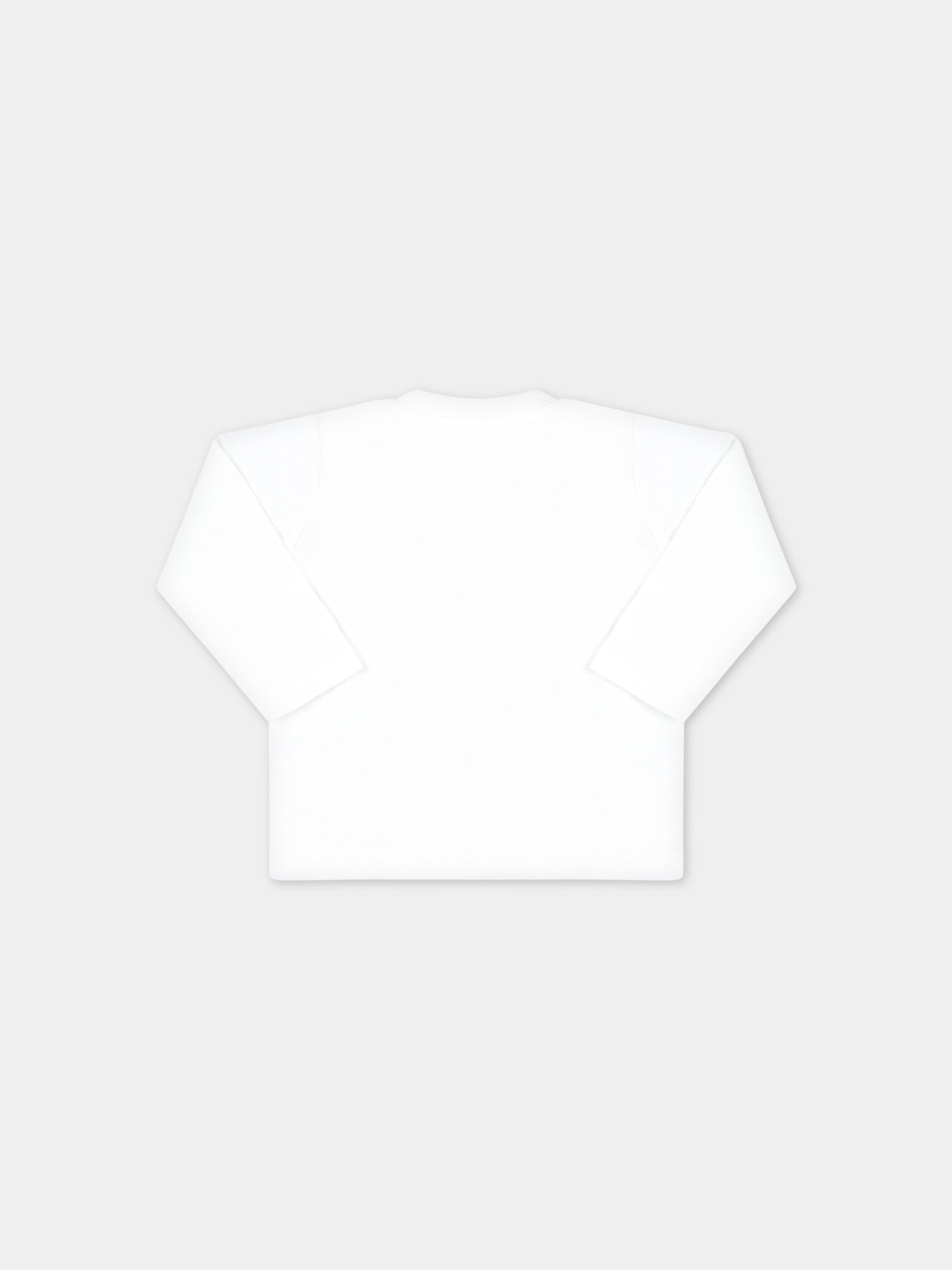 T-shirt bianca per neonati con Teddy Bear con gioco,Moschino Kids,MSO00D LAA03 10063