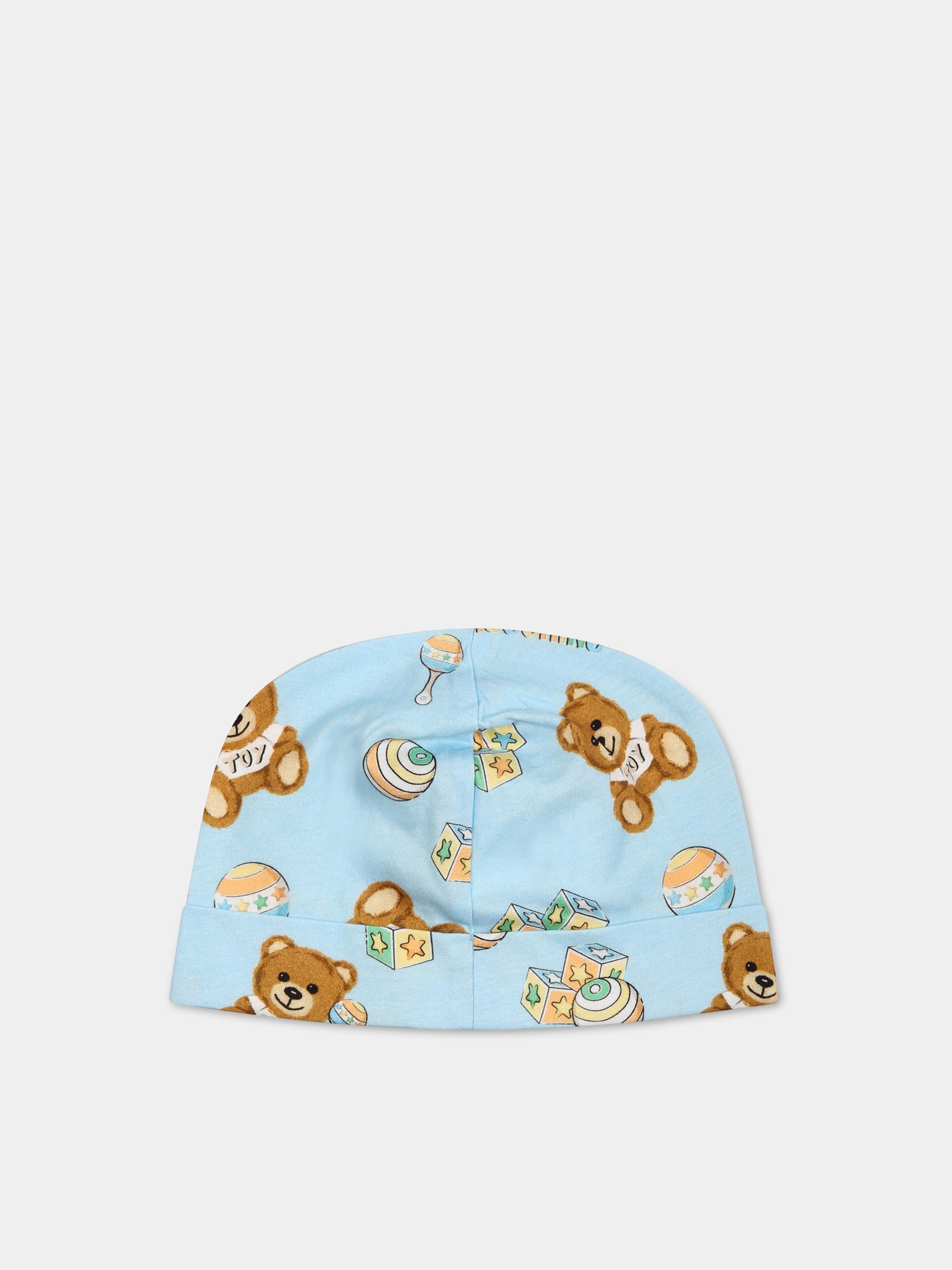 Set celeste per neonato con Teddy Bear,Moschino Kids,MMY03I LCA19 40304