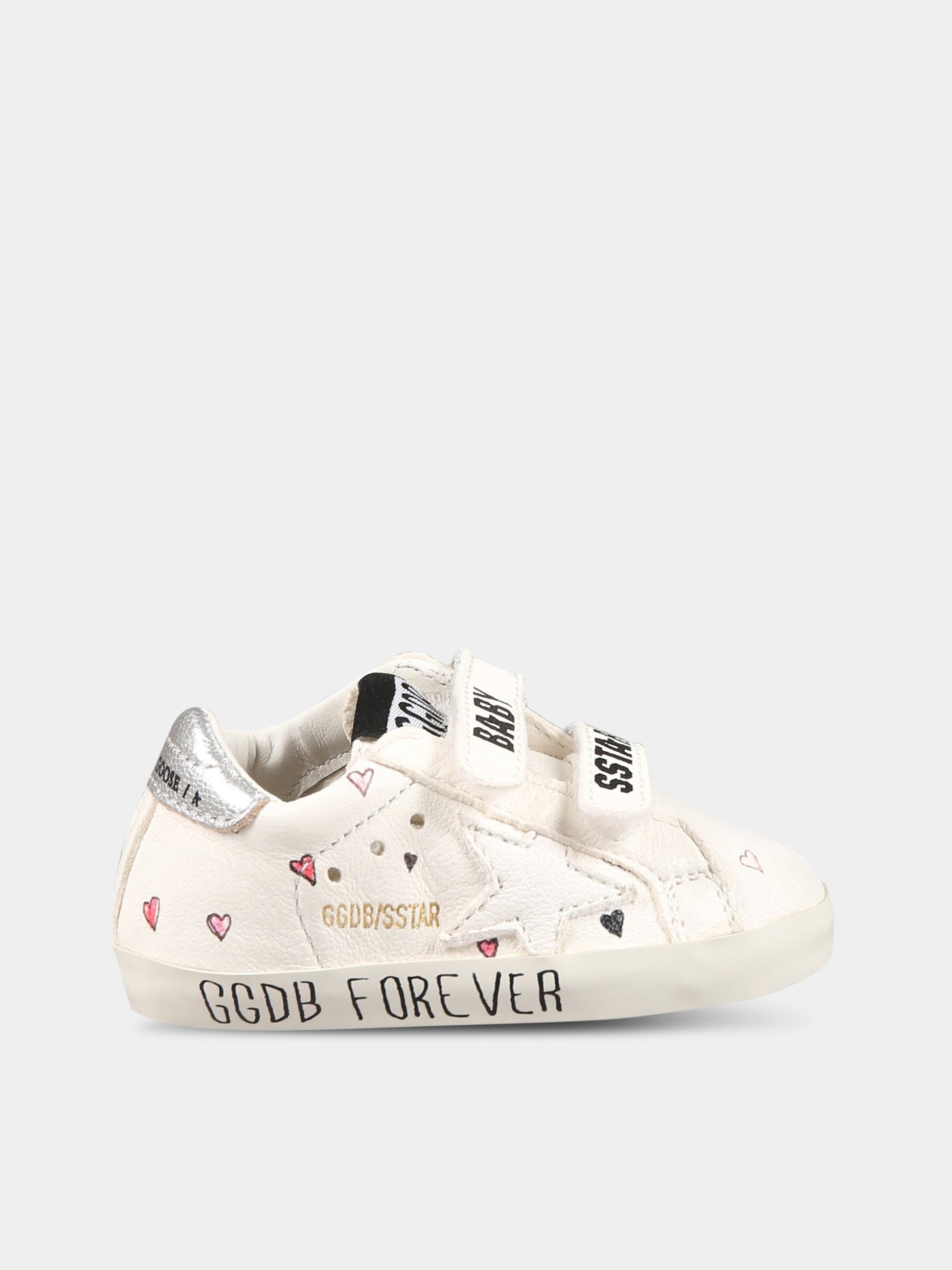 Sneakers bianche per neonata con stampe,Golden Goose,GIF00166 F004210 15437