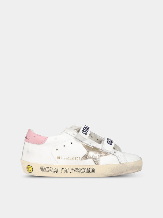 Sneakers bianche per bambina con stella,Golden Goose,GJF00111 F004219 11399