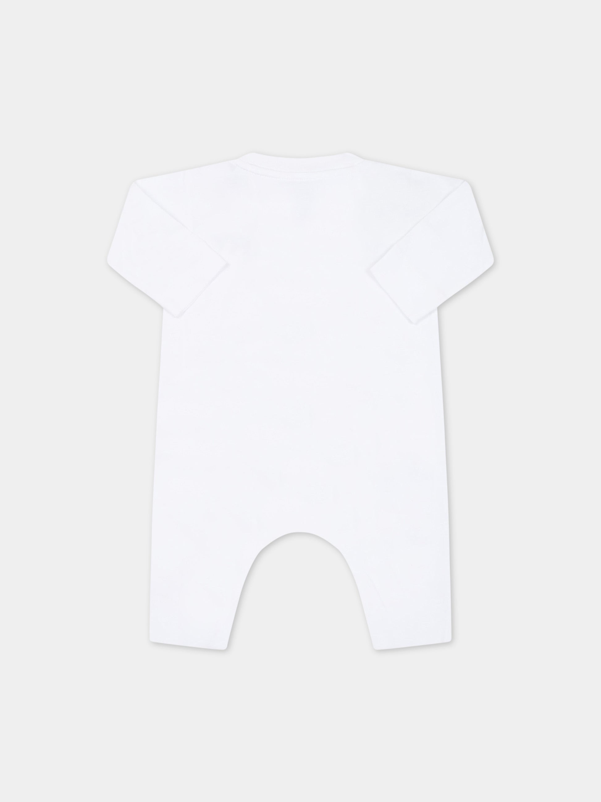 Tutina bianca per neonati con brand name,Burberry Kids,8064745