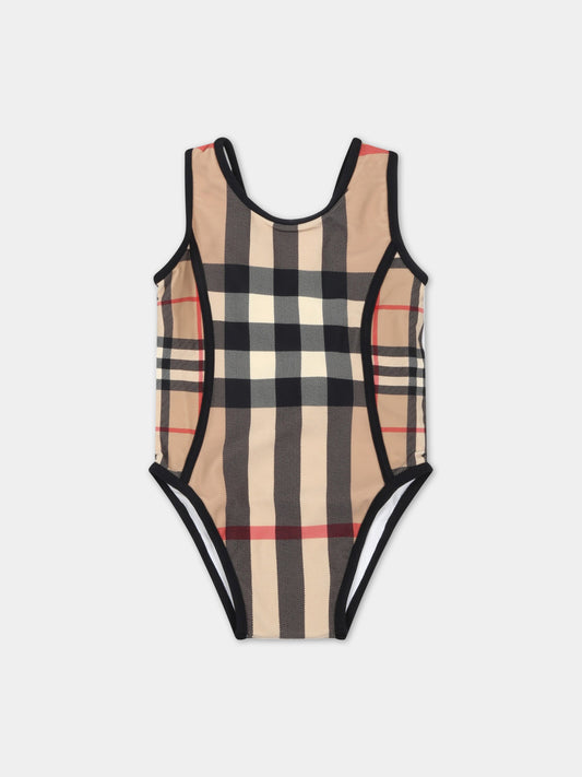 Costume beige da bagno per nonata,Burberry Kids,8061960