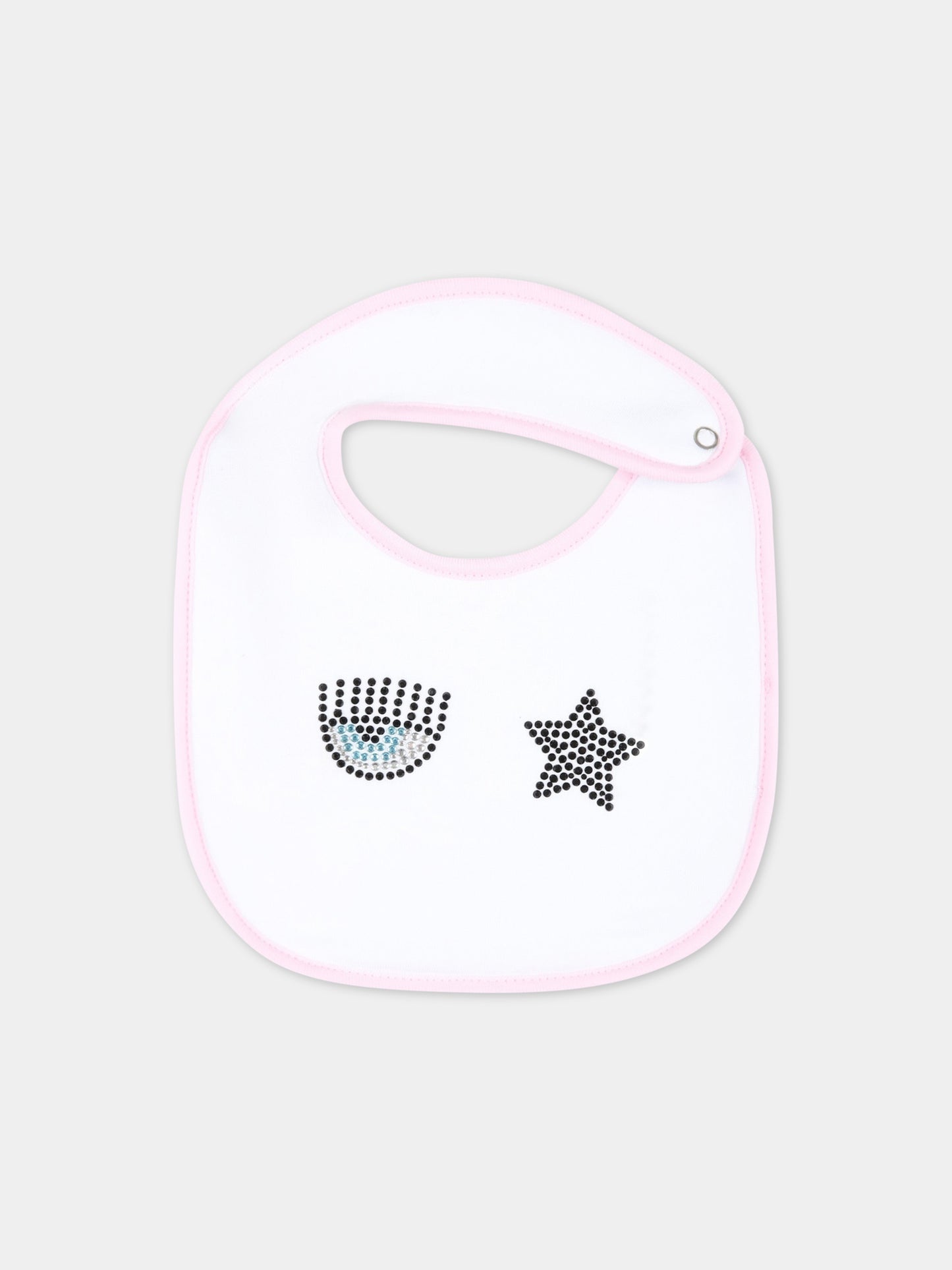 Set multicolor per neonata con occhiolino e stella in strass,Chiara Ferragni Collection,55A502 1000 0090