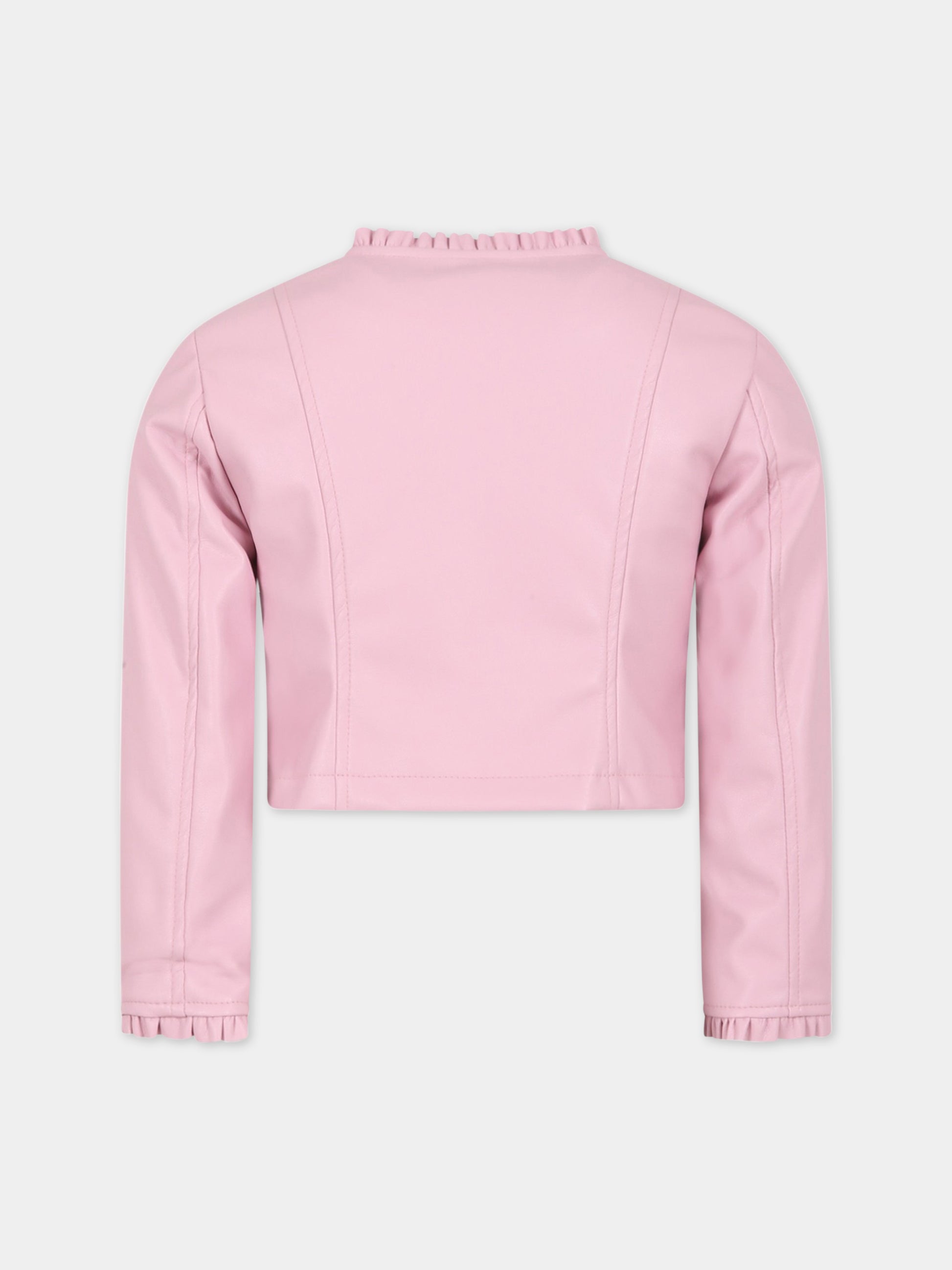 Giacca rosa per bambina con occhiolino,Chiara Ferragni Collection,51A103 1404 0090