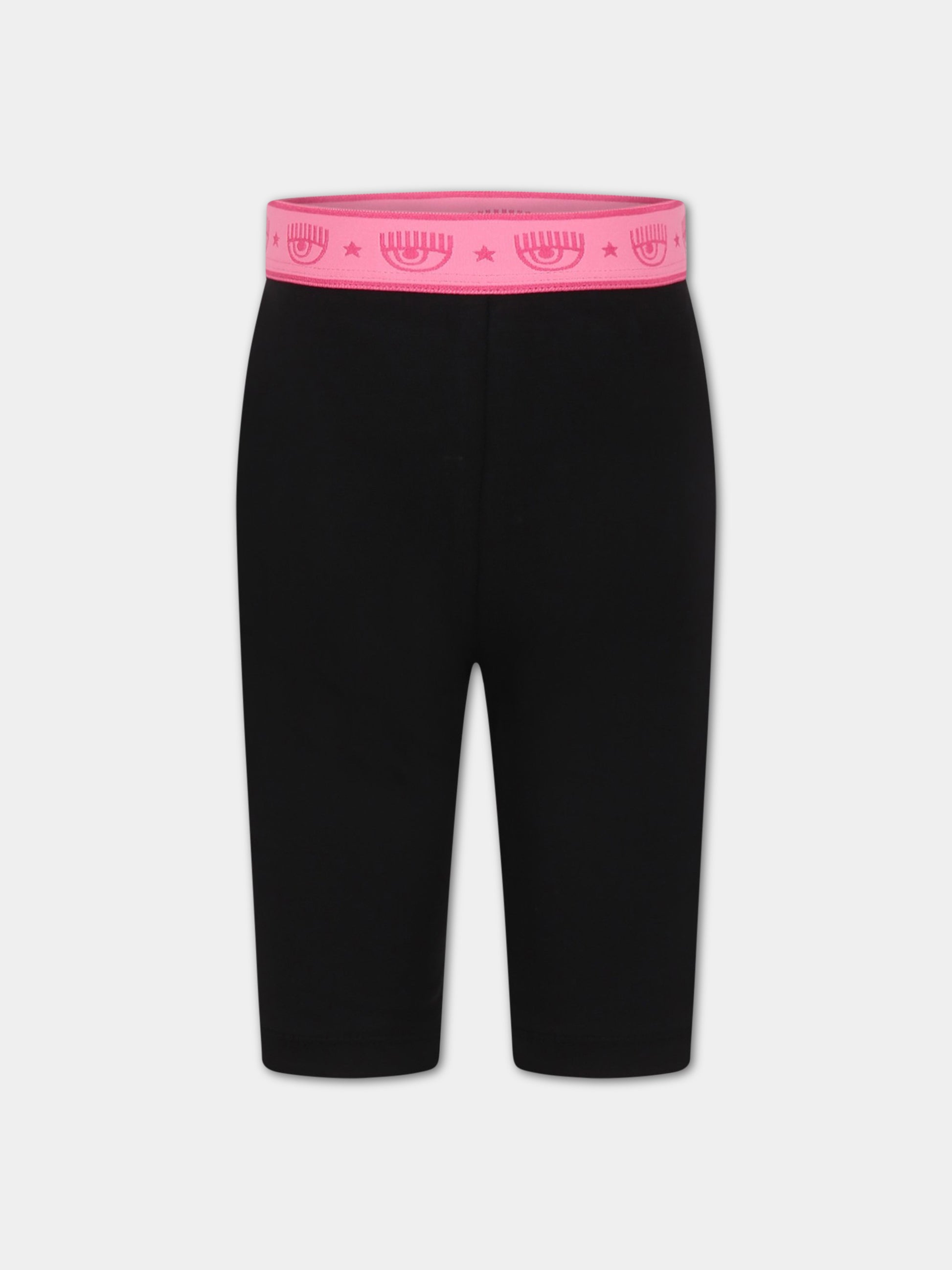 Ciclisti neri per bambina con occhiolini,Chiara Ferragni Collection,51A403 1201 0050