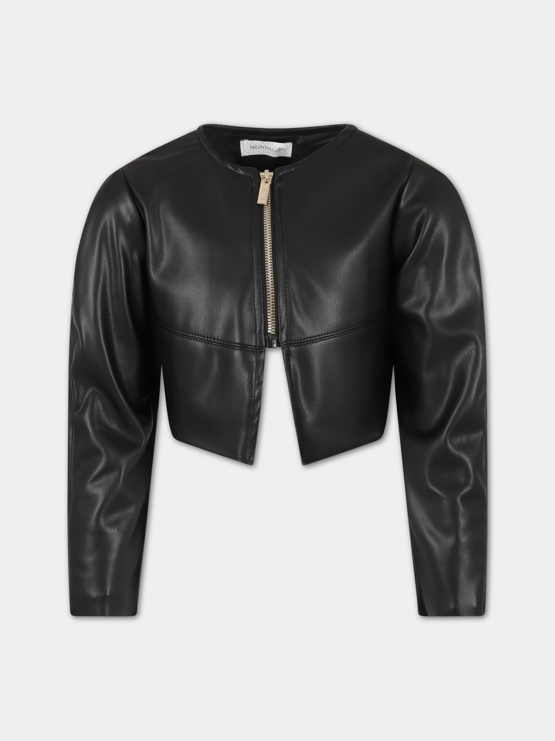 Giacca nera per bambina,Monnalisa,71A102 1404 0050