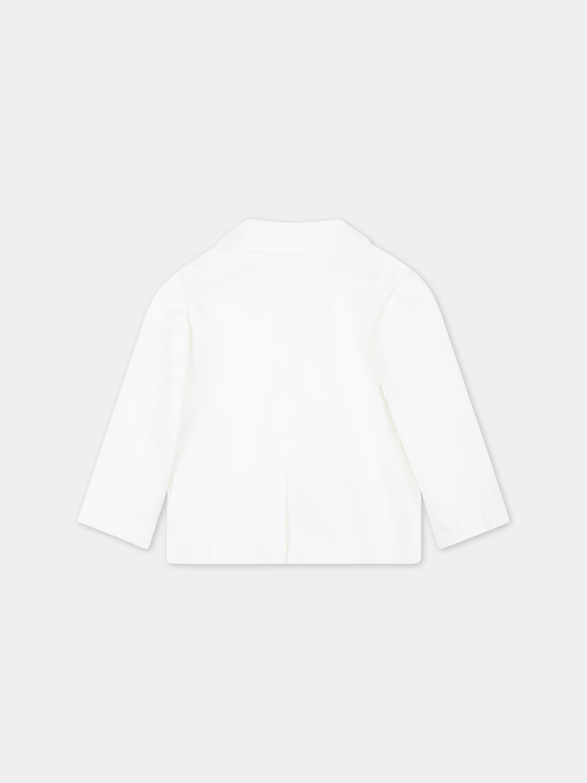 Giacca avorio per neonato con bottoni dorati,Balmain Kids,BS2514 I0089 101