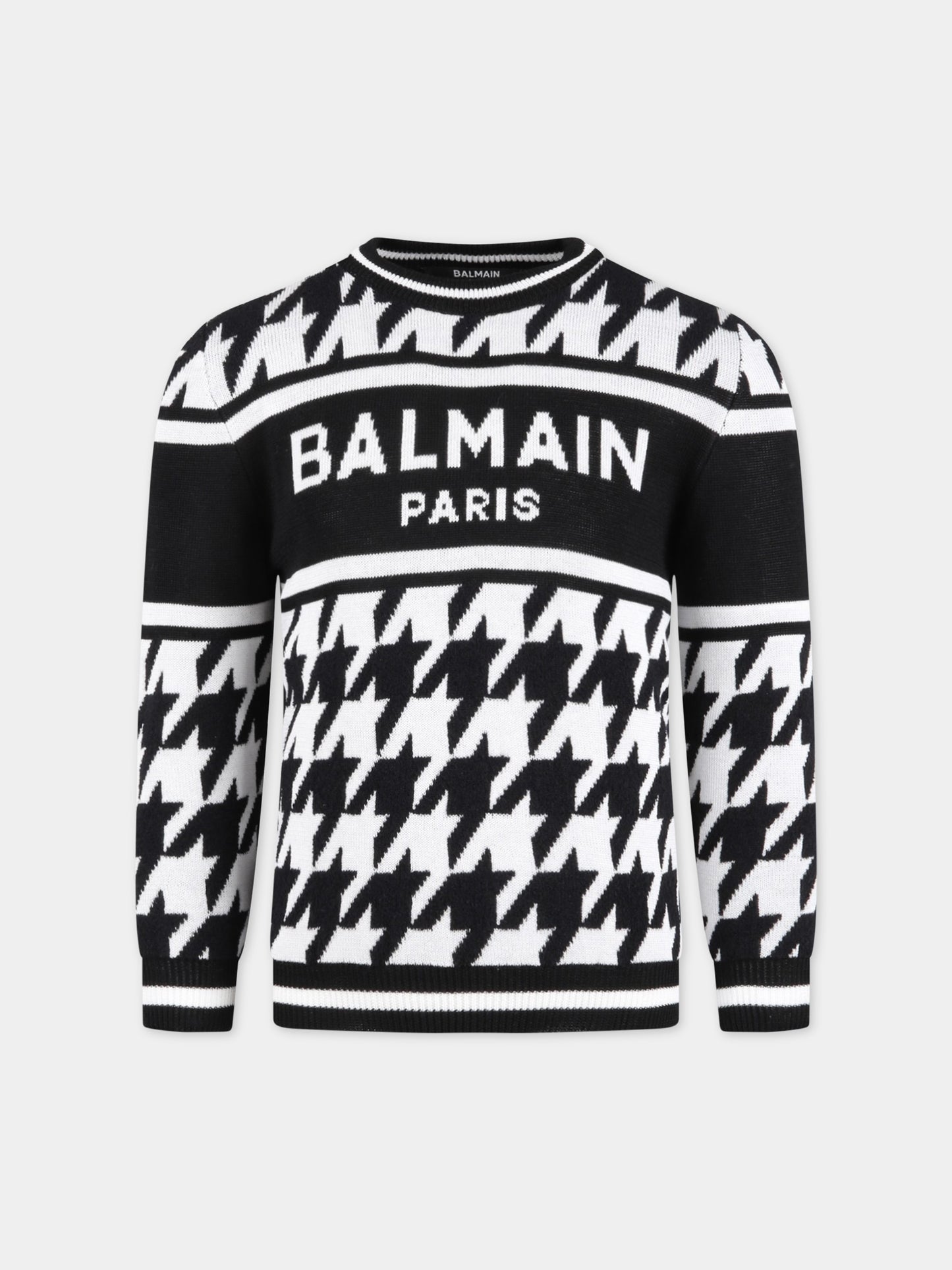 Maglione multicolor per bambino con logo bianco,Balmain Kids,BS9P10 X0018 930BC
