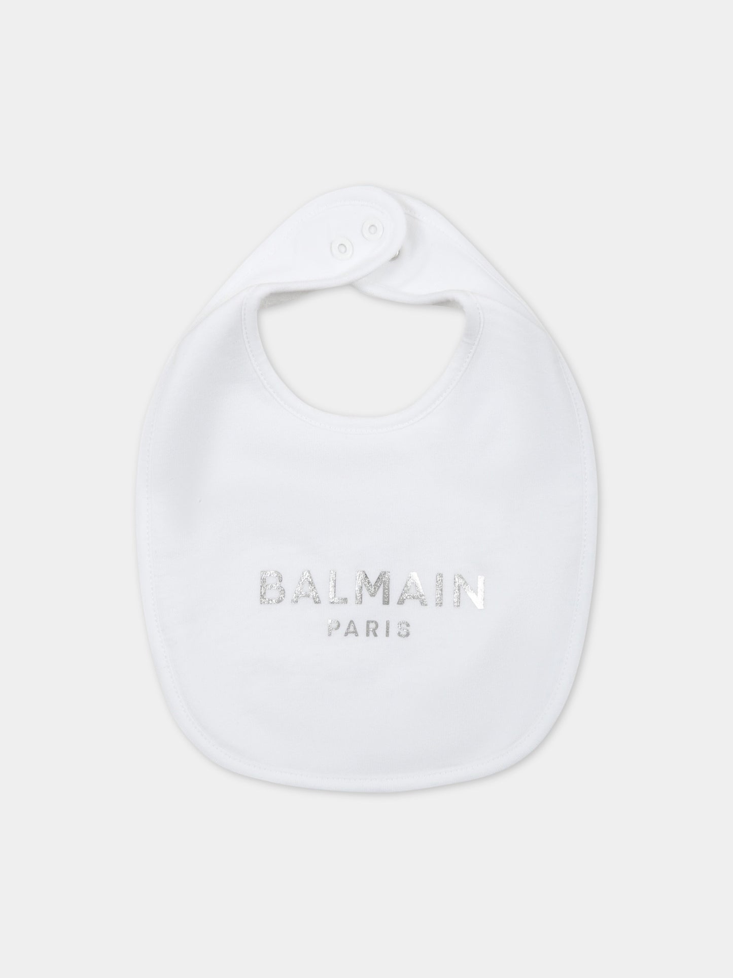 Set bianco per neonati con logo,Balmain Kids,BSB509 Z0057 999