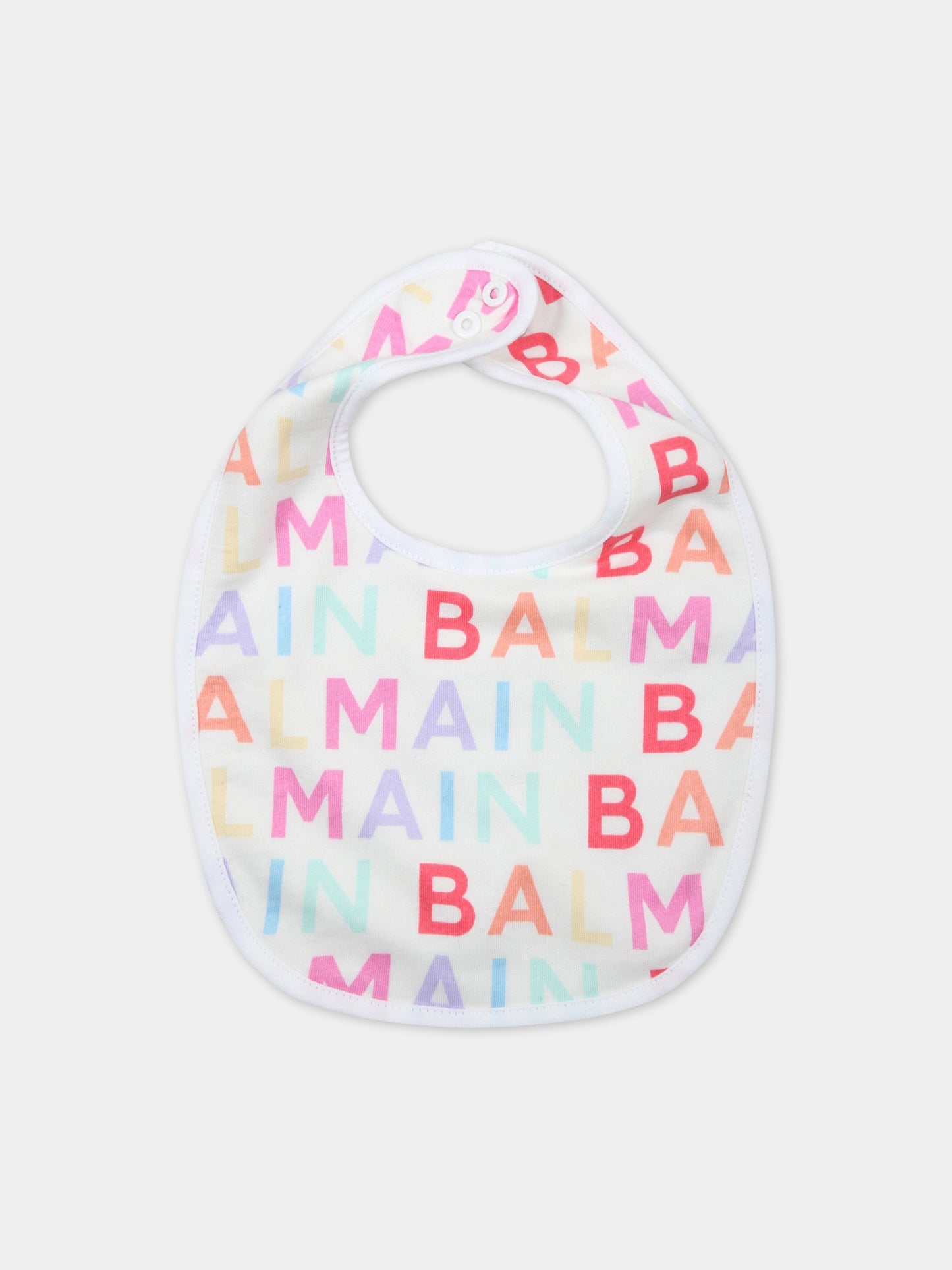 Set bianco per neonati con logo,Balmain Kids,BSB509 Z0057 999