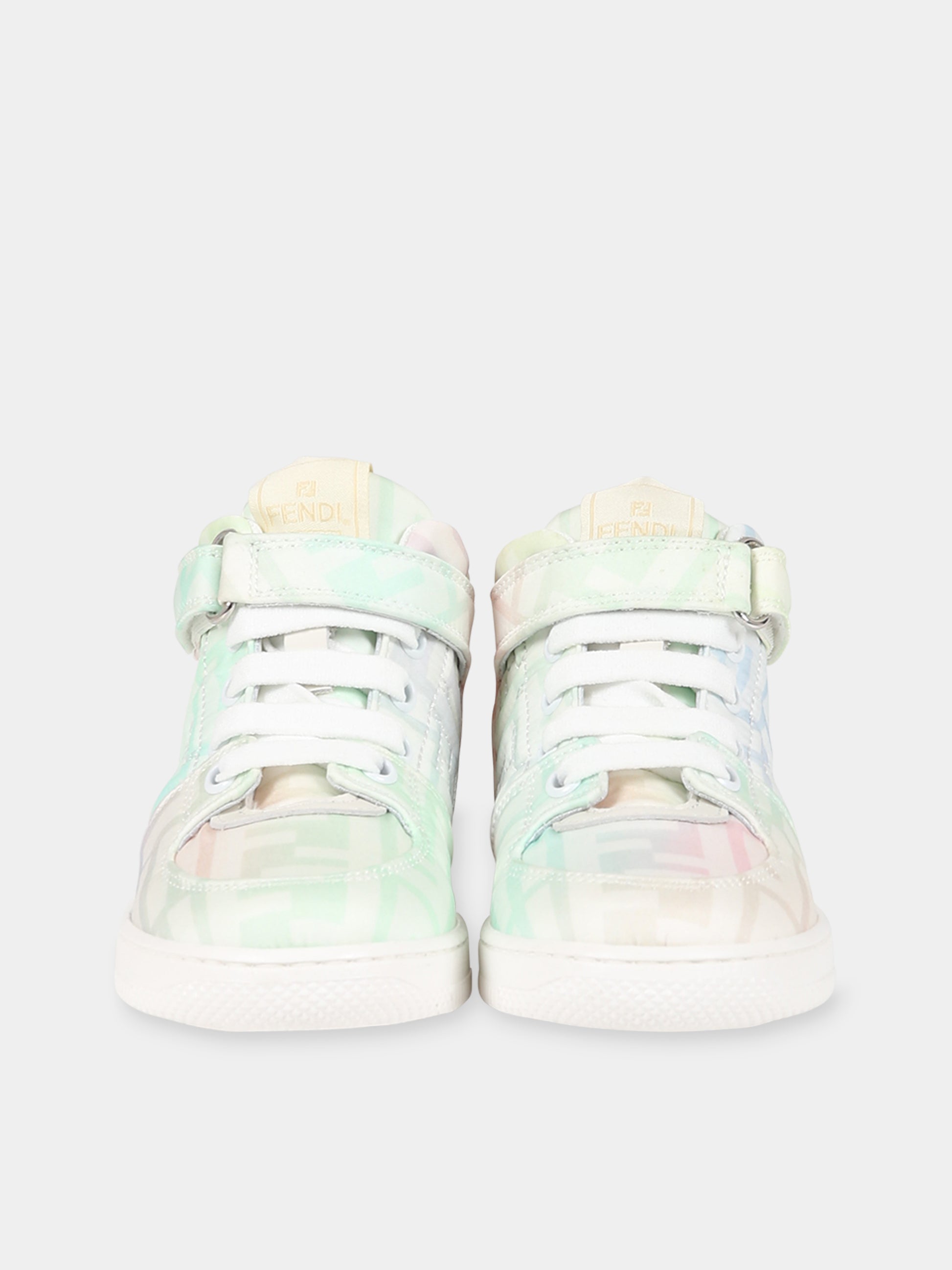 Sneakers multicolor per neonata con doppie FF,Fendi Kids,JMR440 ALJE F0WB1