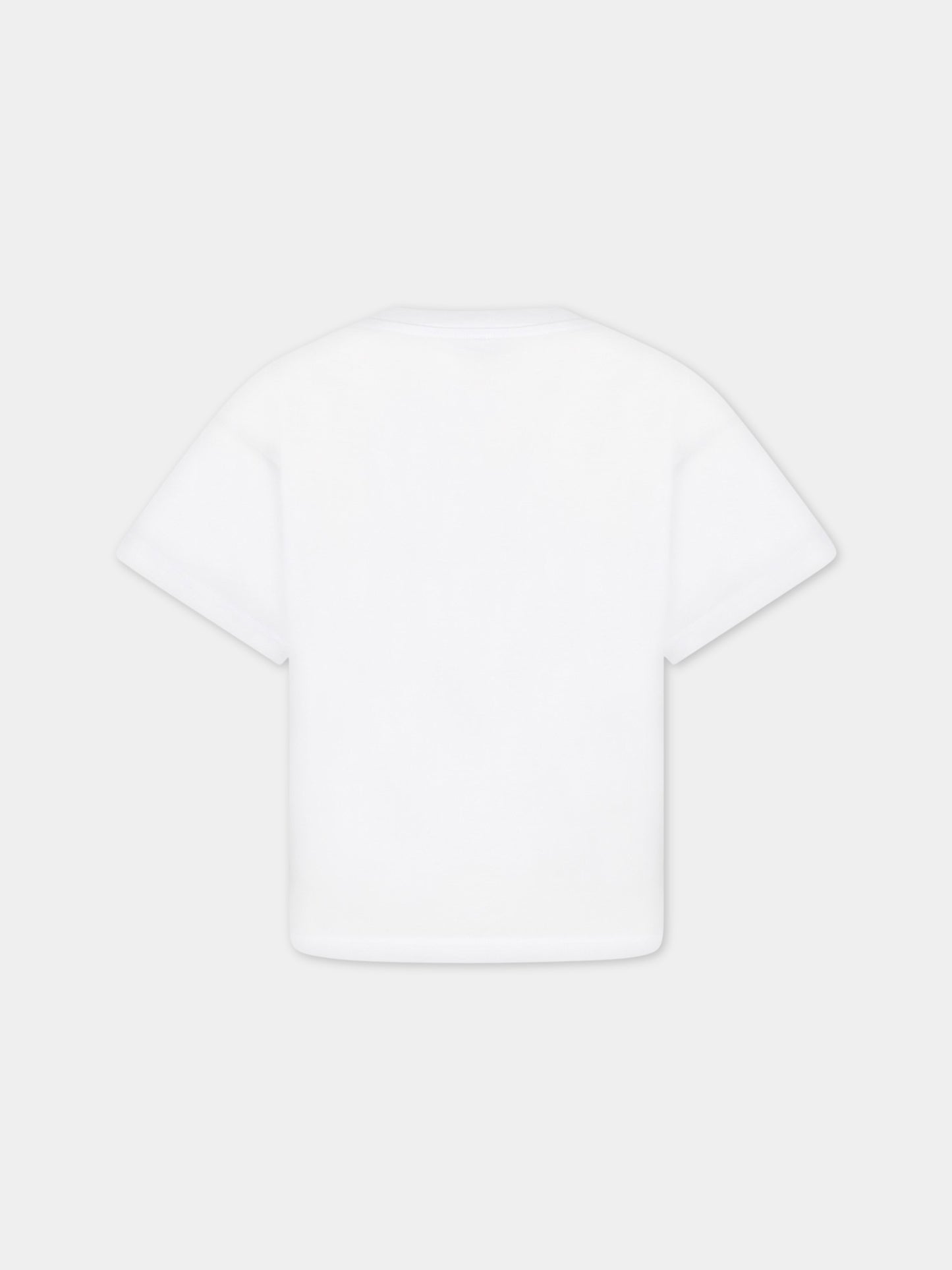 T-shirt bianca per bambino con logo,Mm6 Maison Margiela,M60344 MM058 M6100