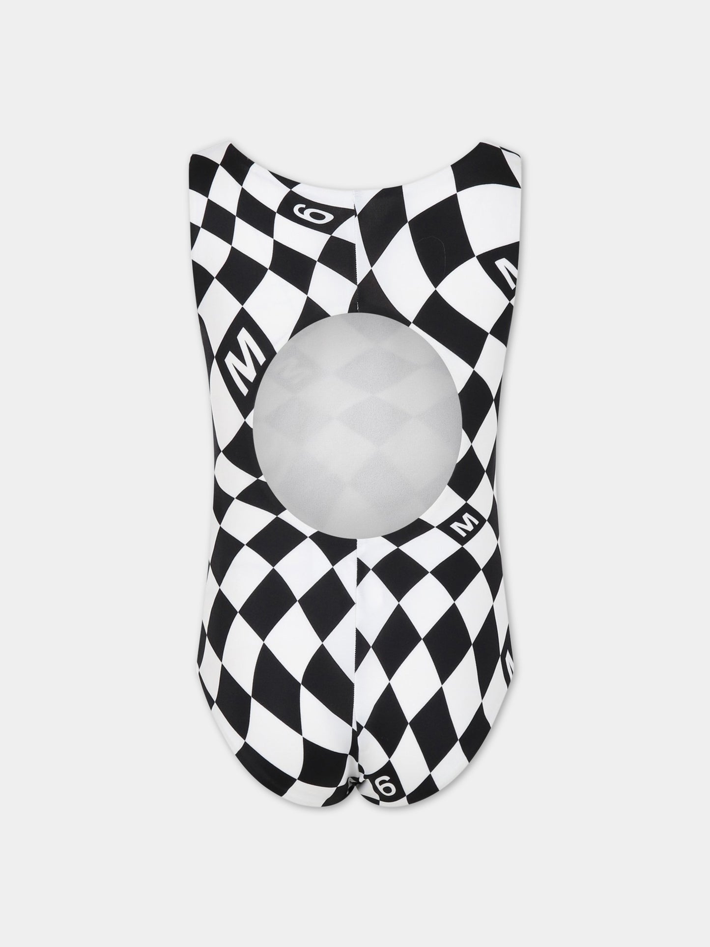 Costume multicolor intero per bambina con logo,Mm6 Maison Margiela,M60360 MM00N M6C01