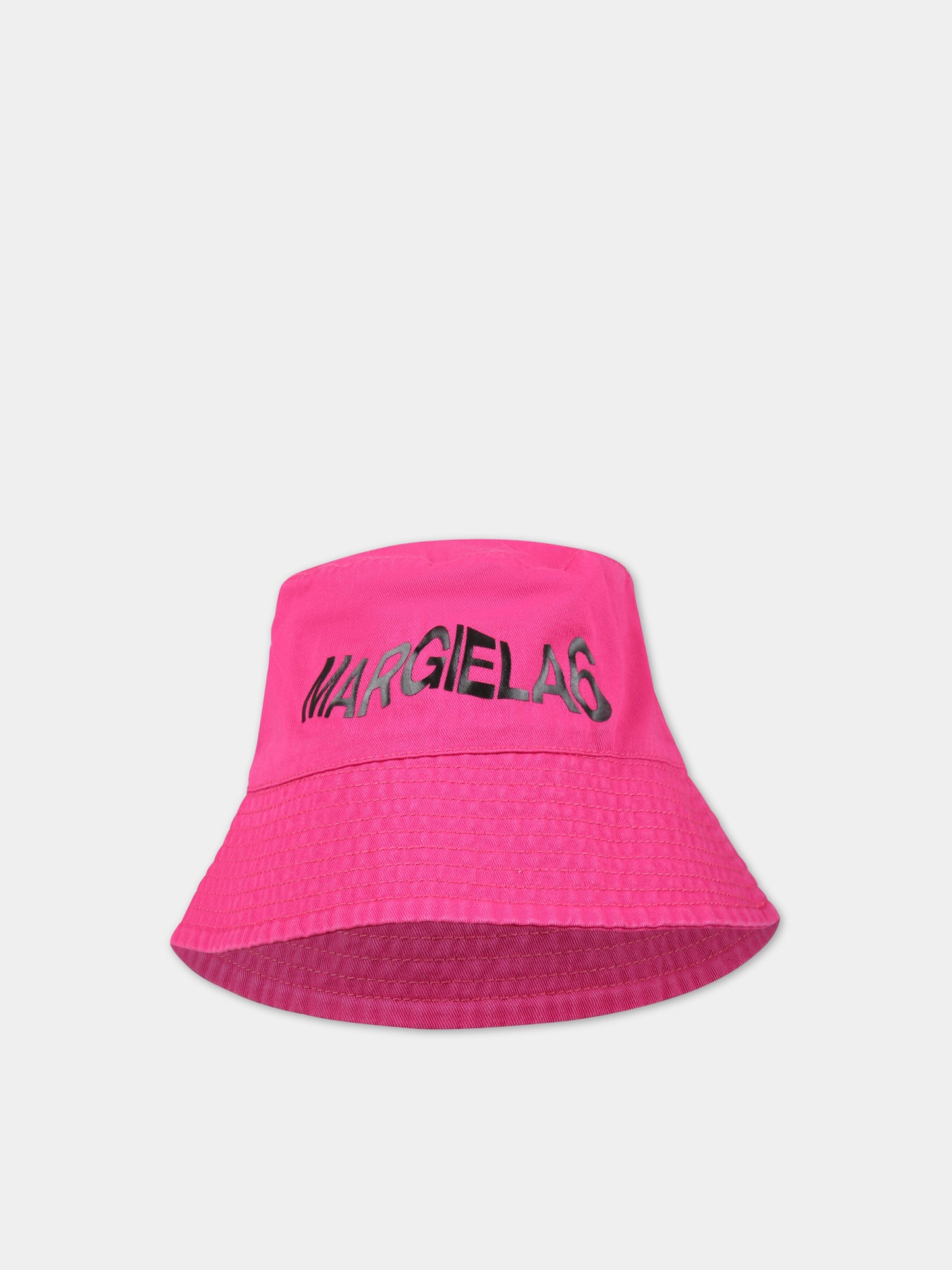 Cloche fucsia per bambina con logo,Mm6 Maison Margiela,M60367 MM025 M6303