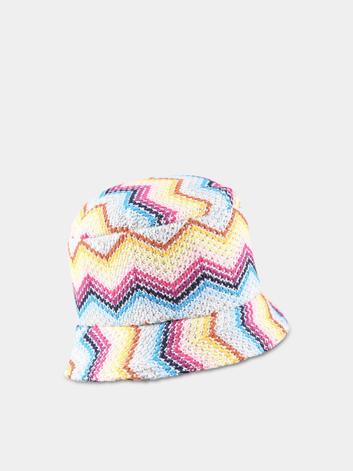 Cloche multicolor per bambina con motivo a chevron,Missoni,MS0B07 Q0008 999