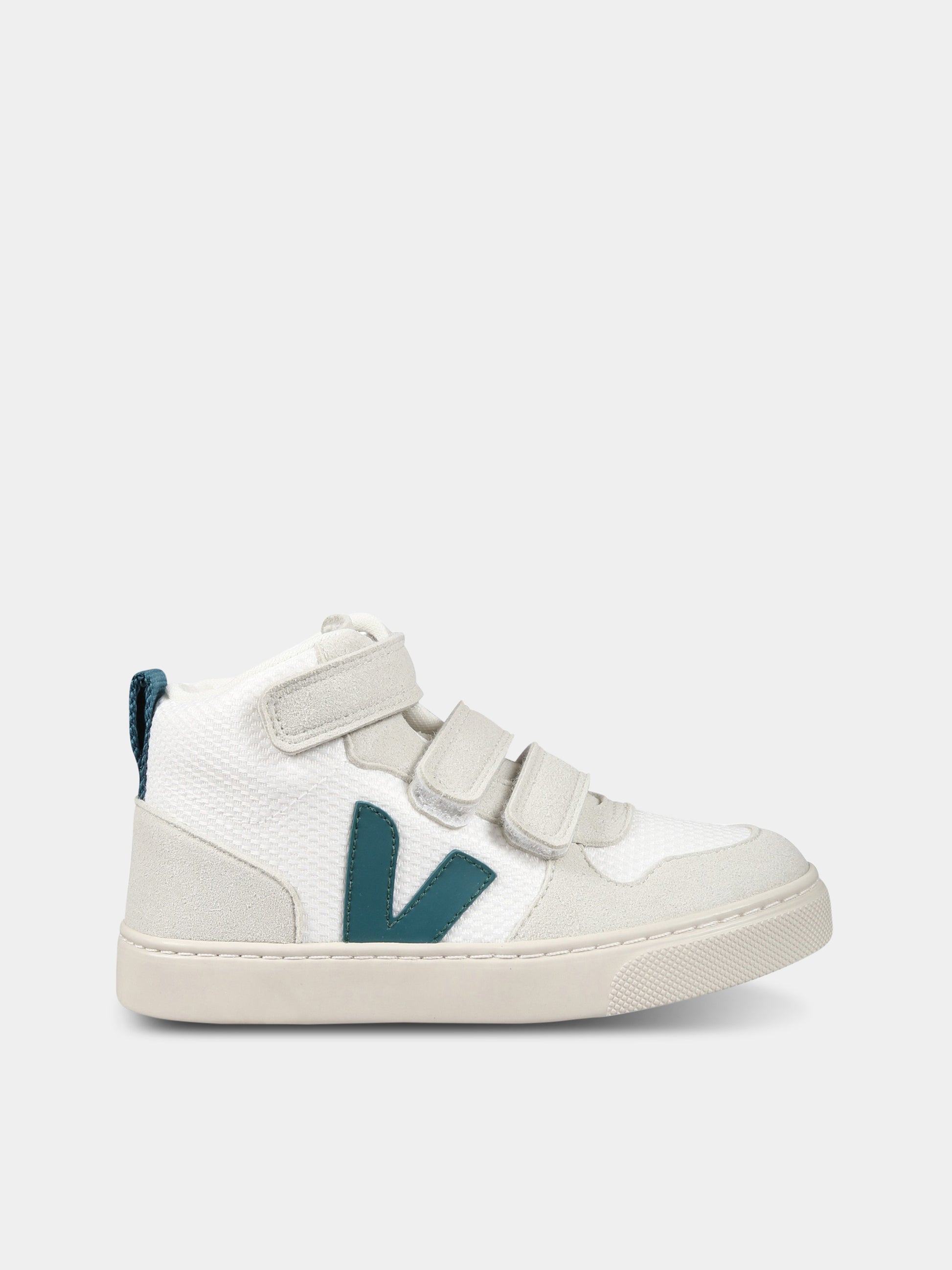Sneakers bianche per bambino con logo verde,Veja,DV1703231C