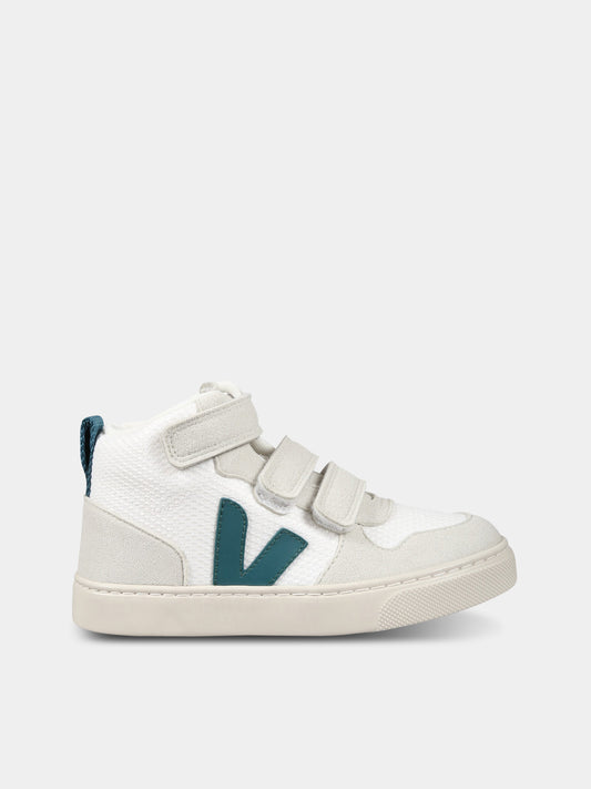 Sneakers bianche per bambino con logo verde,Veja,DV1703231C
