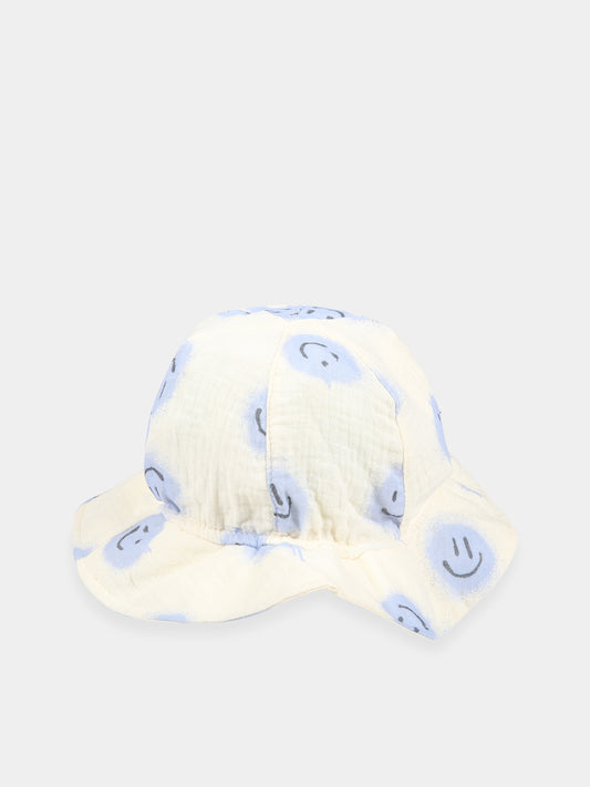 Cloche bianca per bambina con smile all-over,Molo,7S23T202 6764
