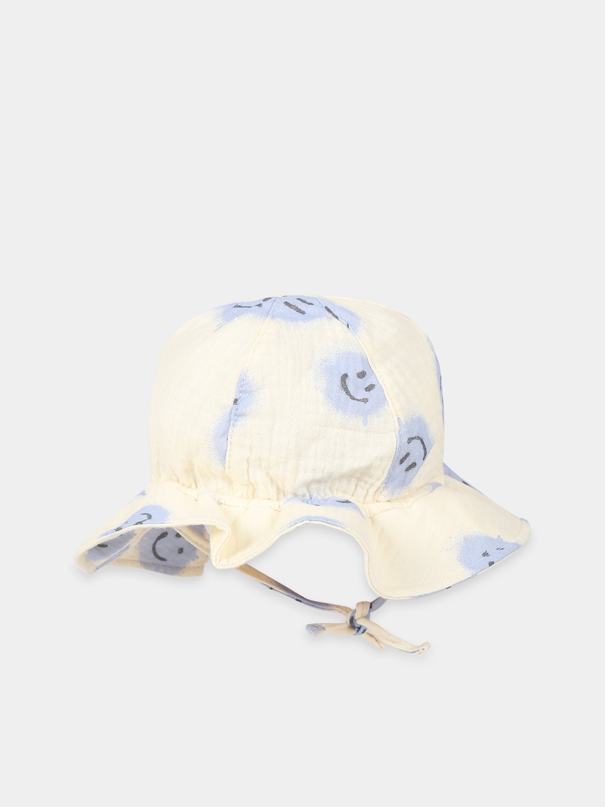 Cloche bianca per bambina con smile all-over,Molo,7S23T202B 6764