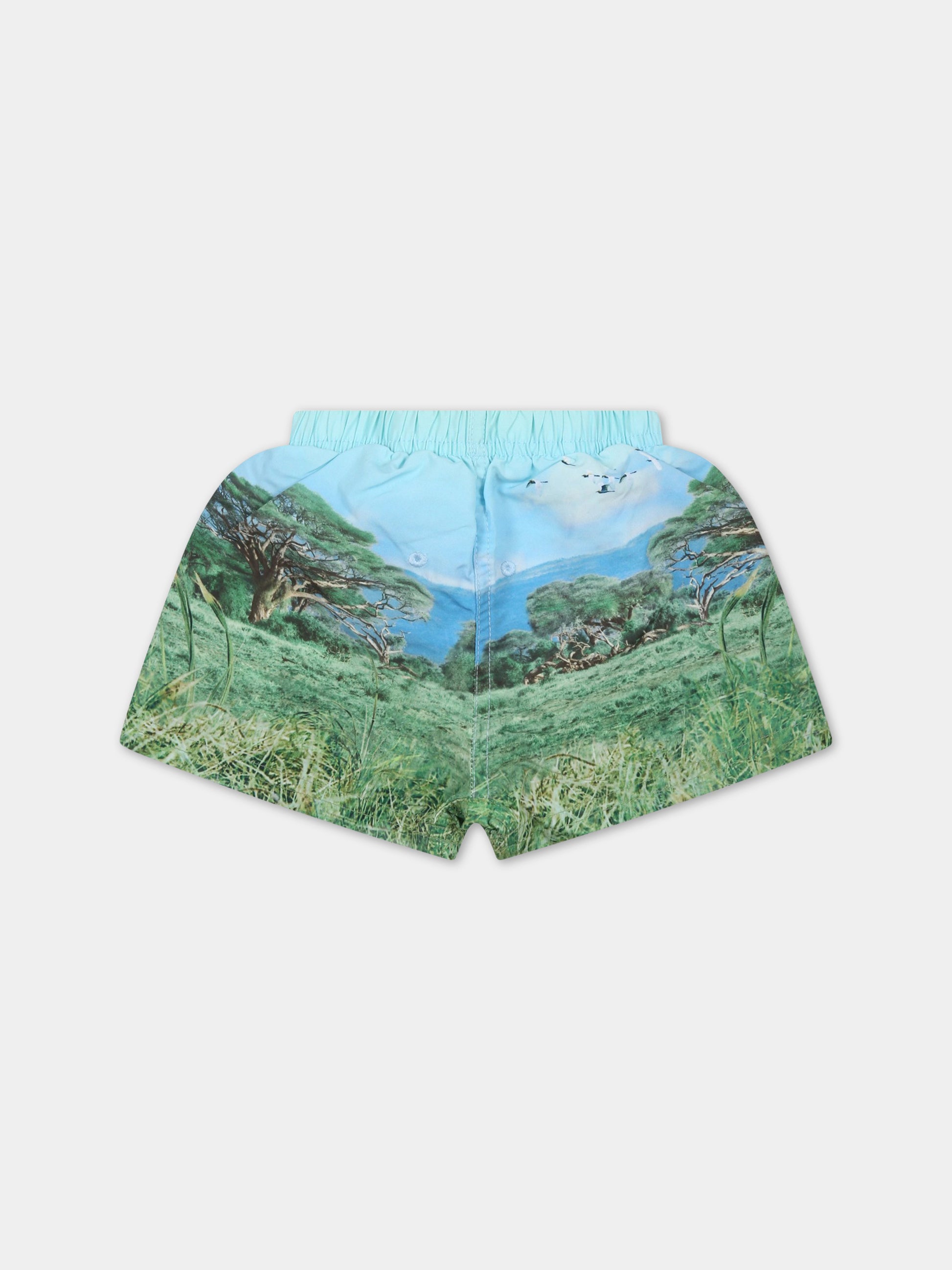 Boxer multicolor per neonato con leone e logo,Molo,8S23P401 7915