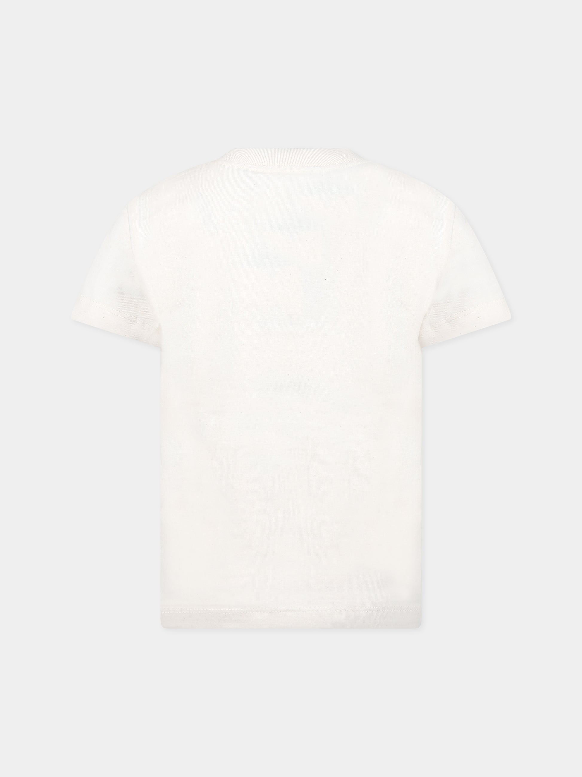 T-shirt avorio per bambini cob stampa sole,Molo,1S23A212 3217