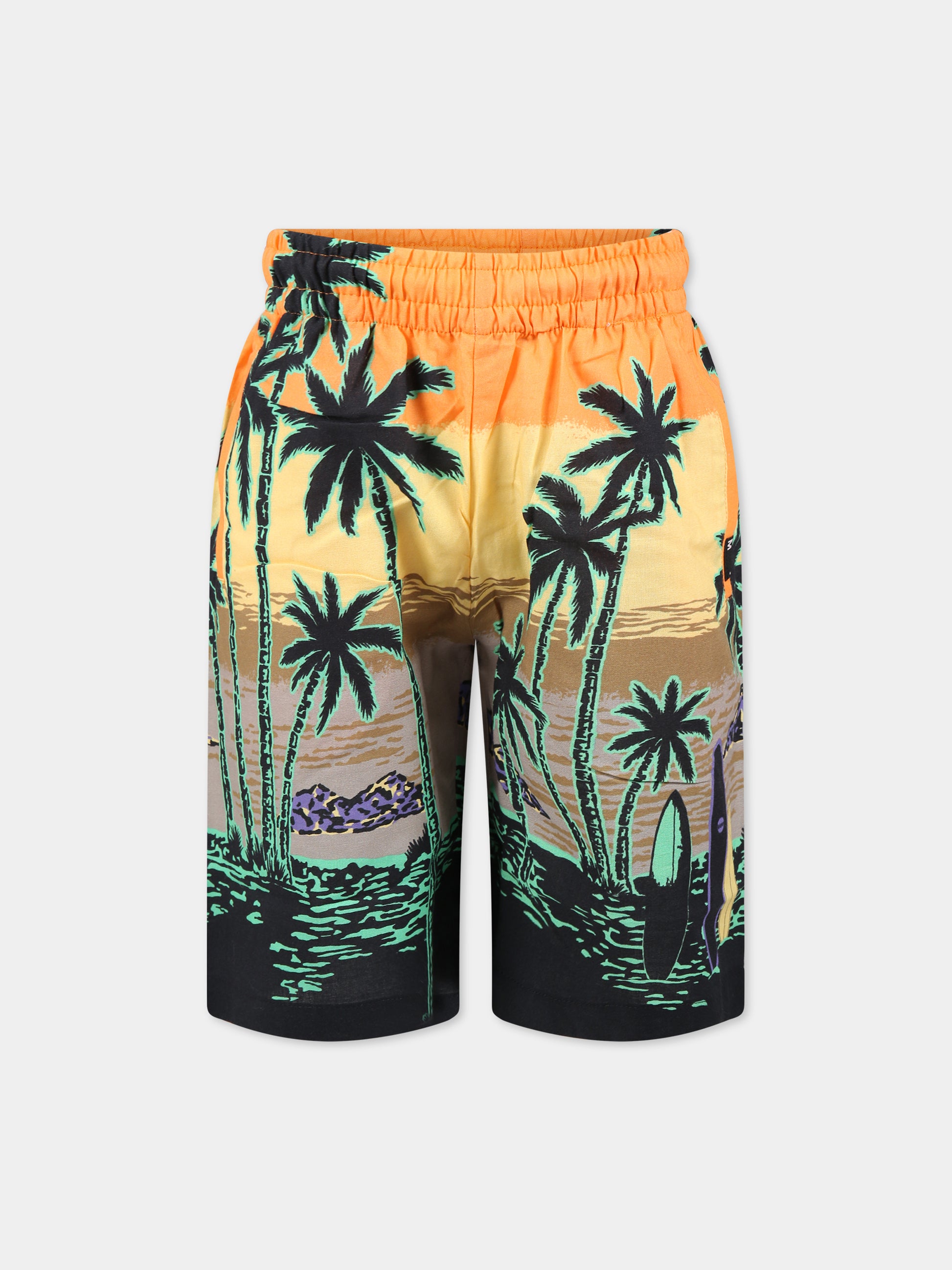 Shorts multicolor per bambino con stampa palme,Molo,1S23H119 6831