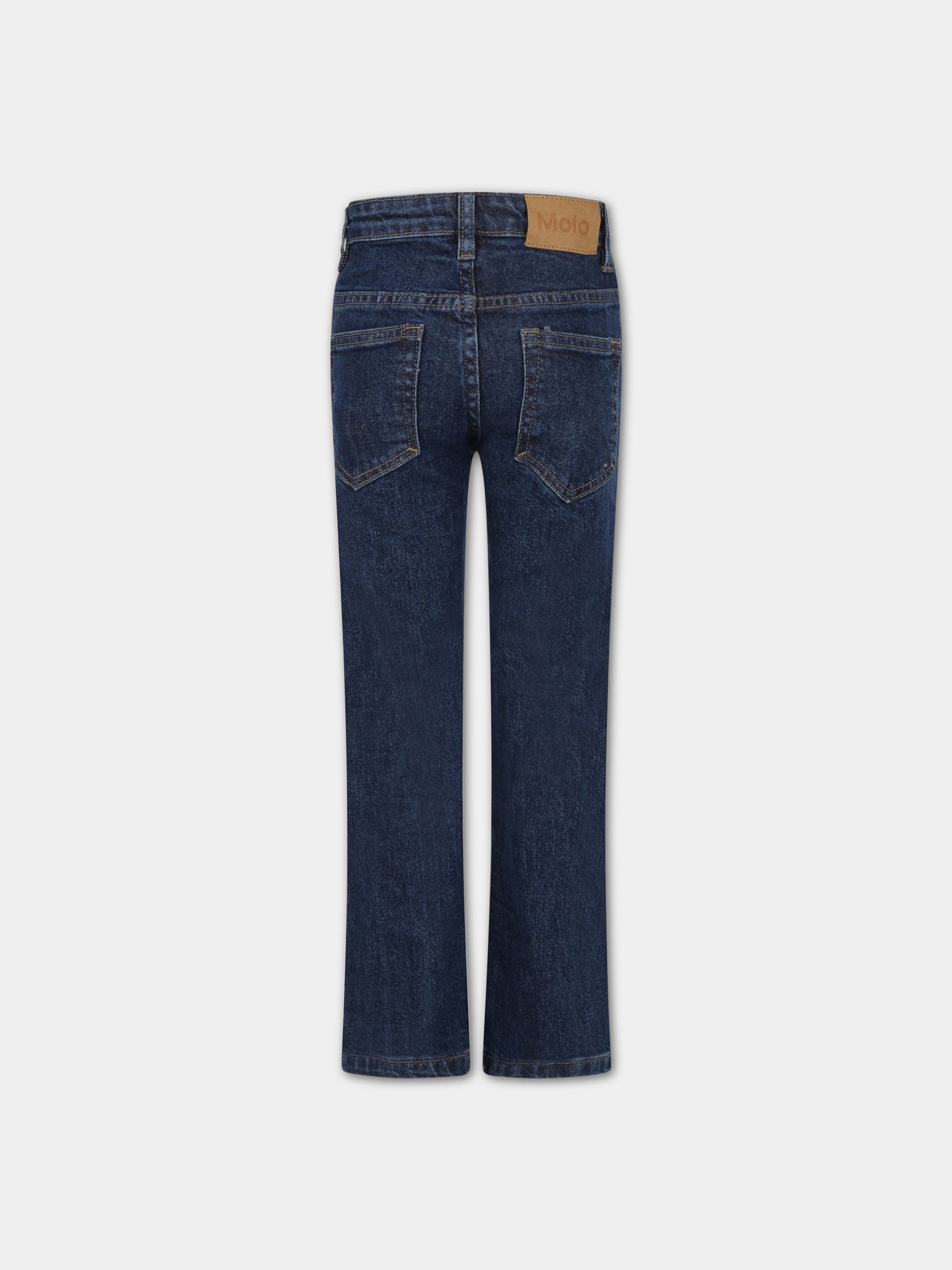 Jeans blu per bambino con logo,Molo,1S23I109 1150