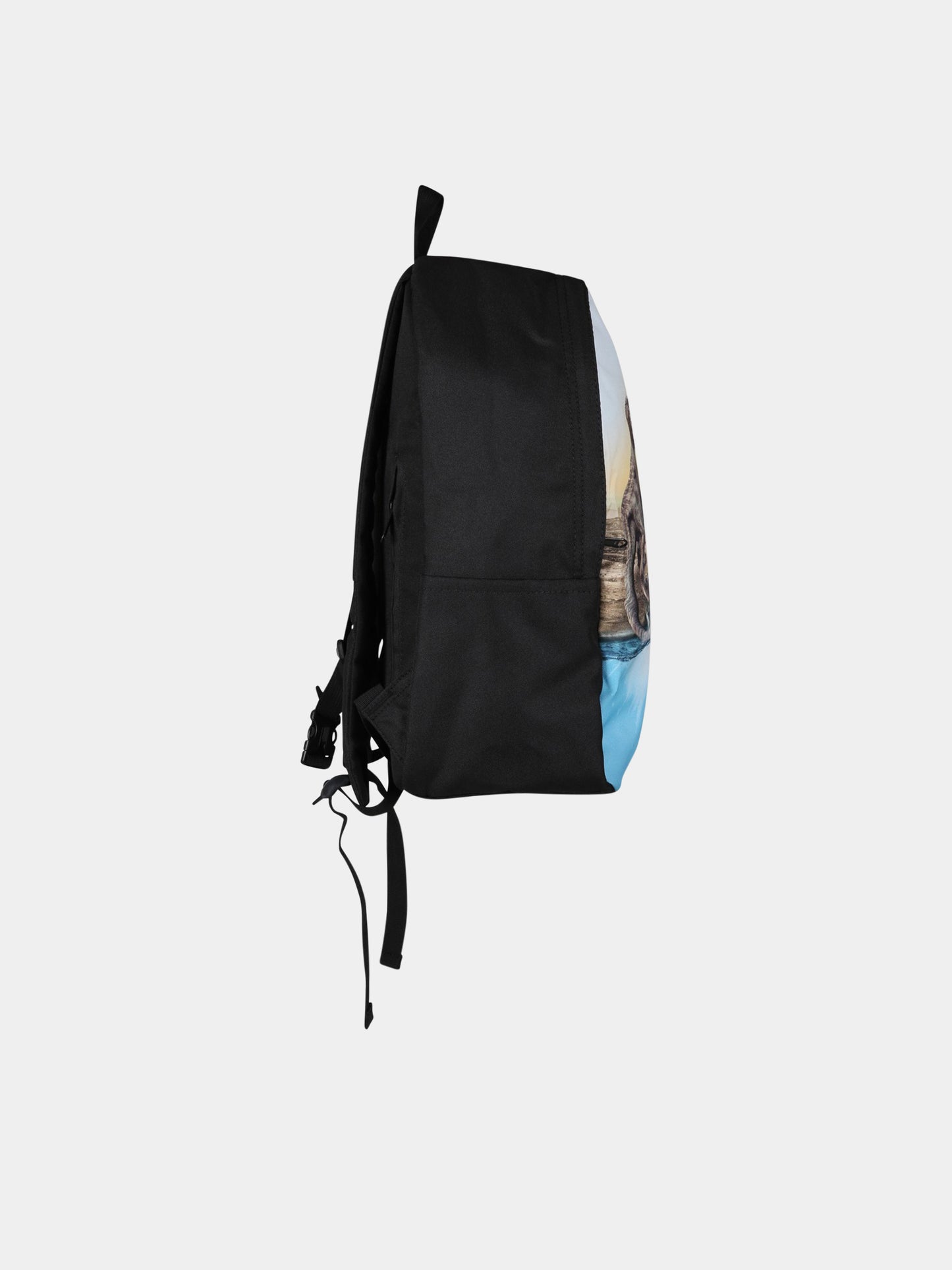 Zaino nero per bambino con stampa dinosauri e squalo,Molo,7S23V201 7926