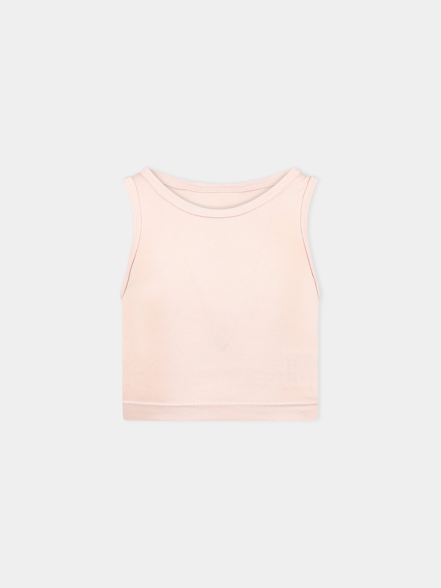 Canotta rosa per bambina con patch logato,Molo,2S23A112 8151