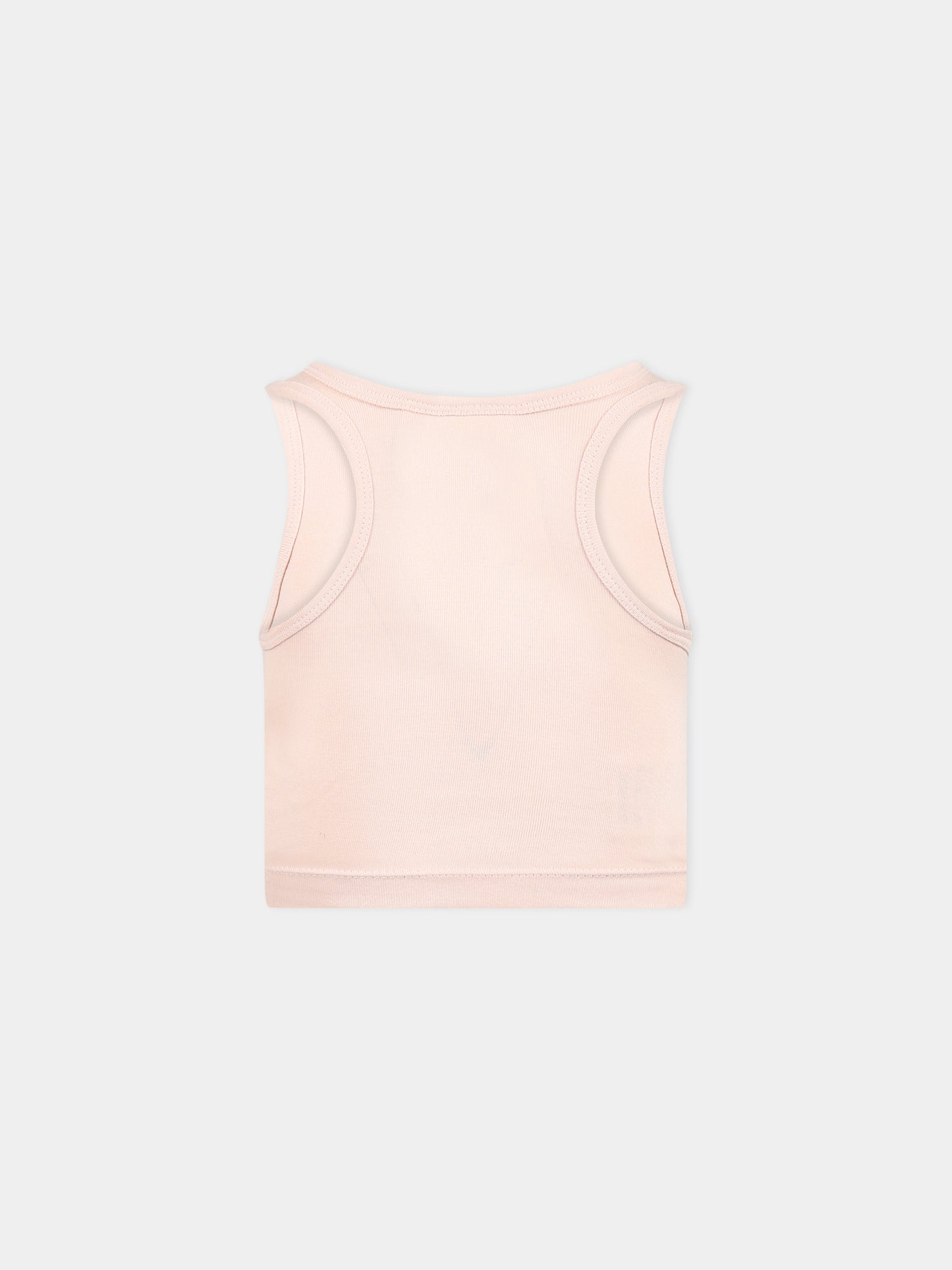 Canotta rosa per bambina con patch logato,Molo,2S23A112 8151