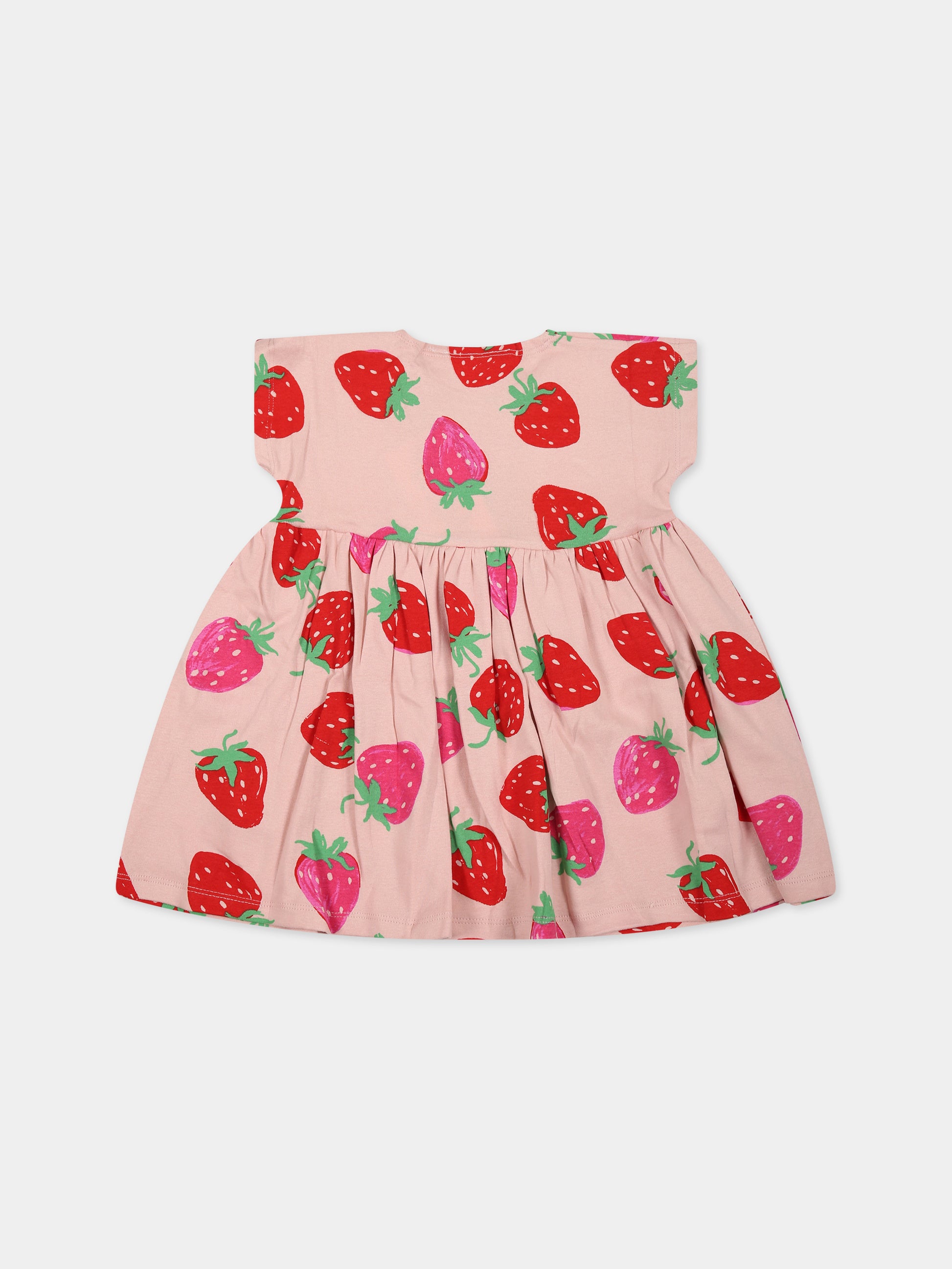 Vestito rosa per neonata con stampa fragole,Molo,4S23E109 6752