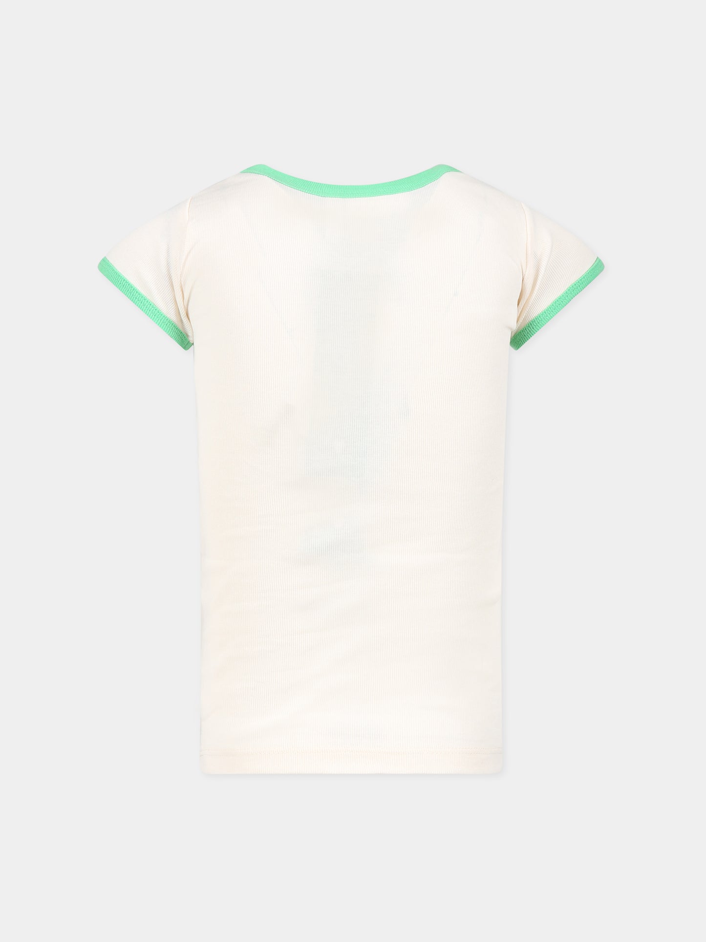 T-shirt avorio per bambina con stampa sole e scritta  Stay Sunny ,Molo,6S23A218 2444