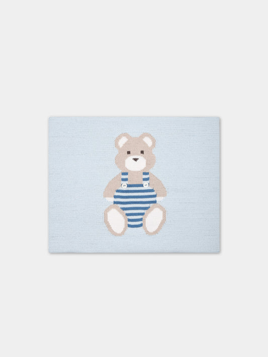 Coperta celeste per neonato,Little Bear,6124 CIELO