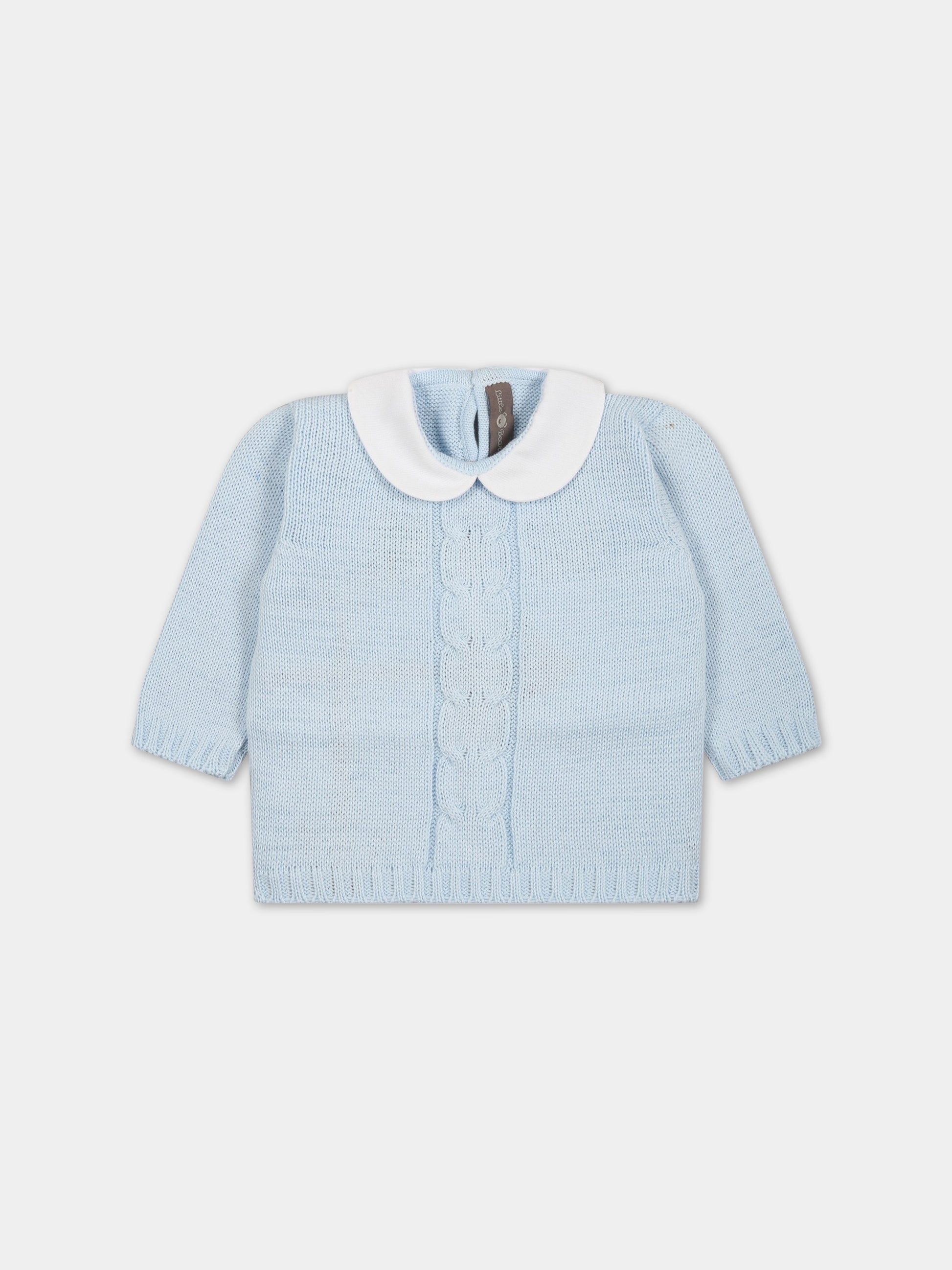 Maglione celeste per neonato,Little Bear,6023 CIELO