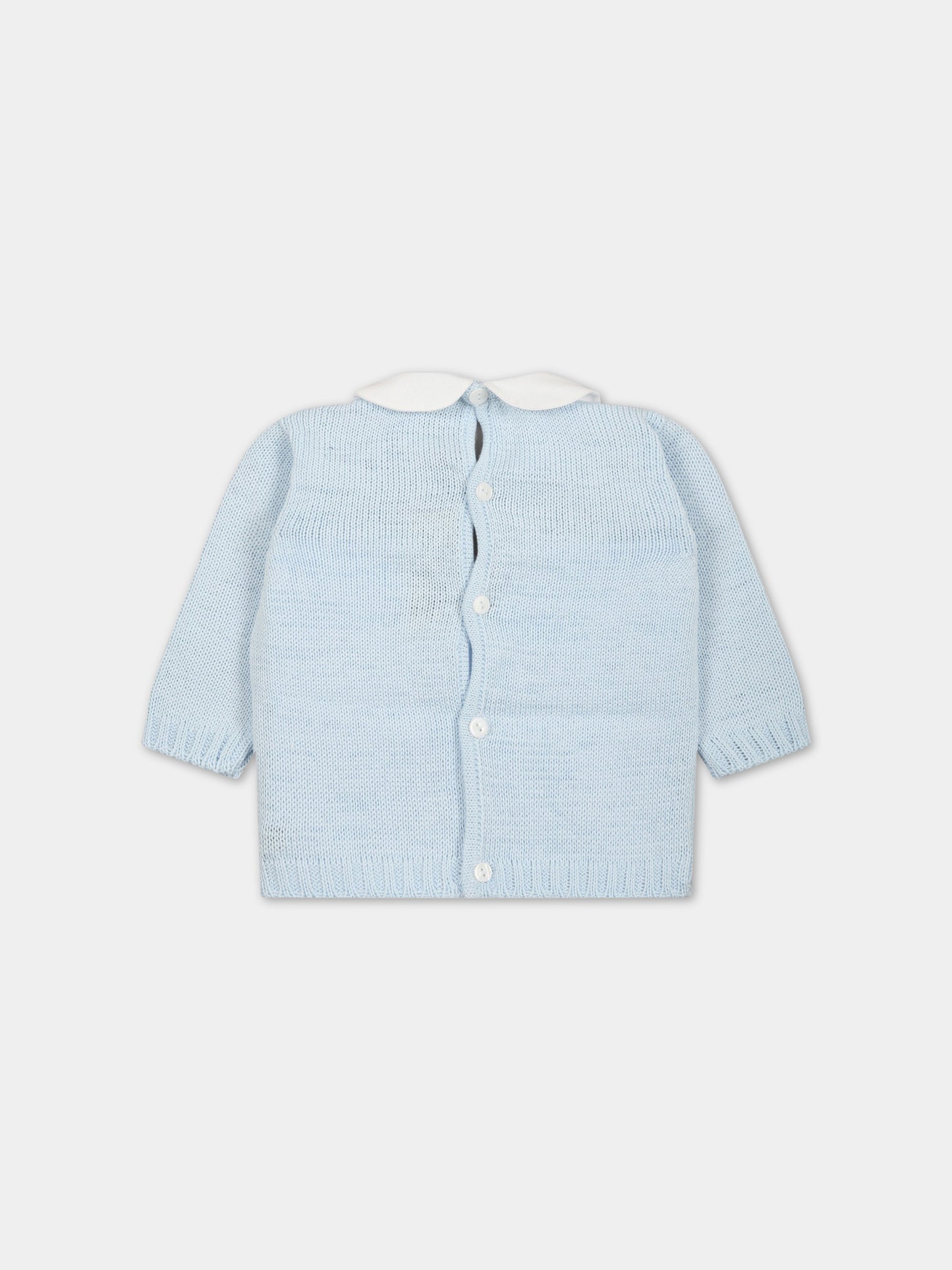 Maglione celeste per neonato,Little Bear,6023 CIELO