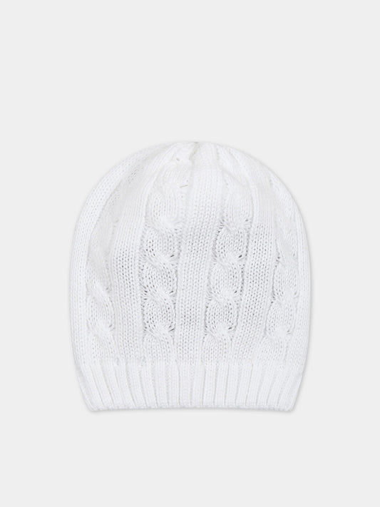 Cappello bianco per neonati,Little Bear,6119 BIANCO