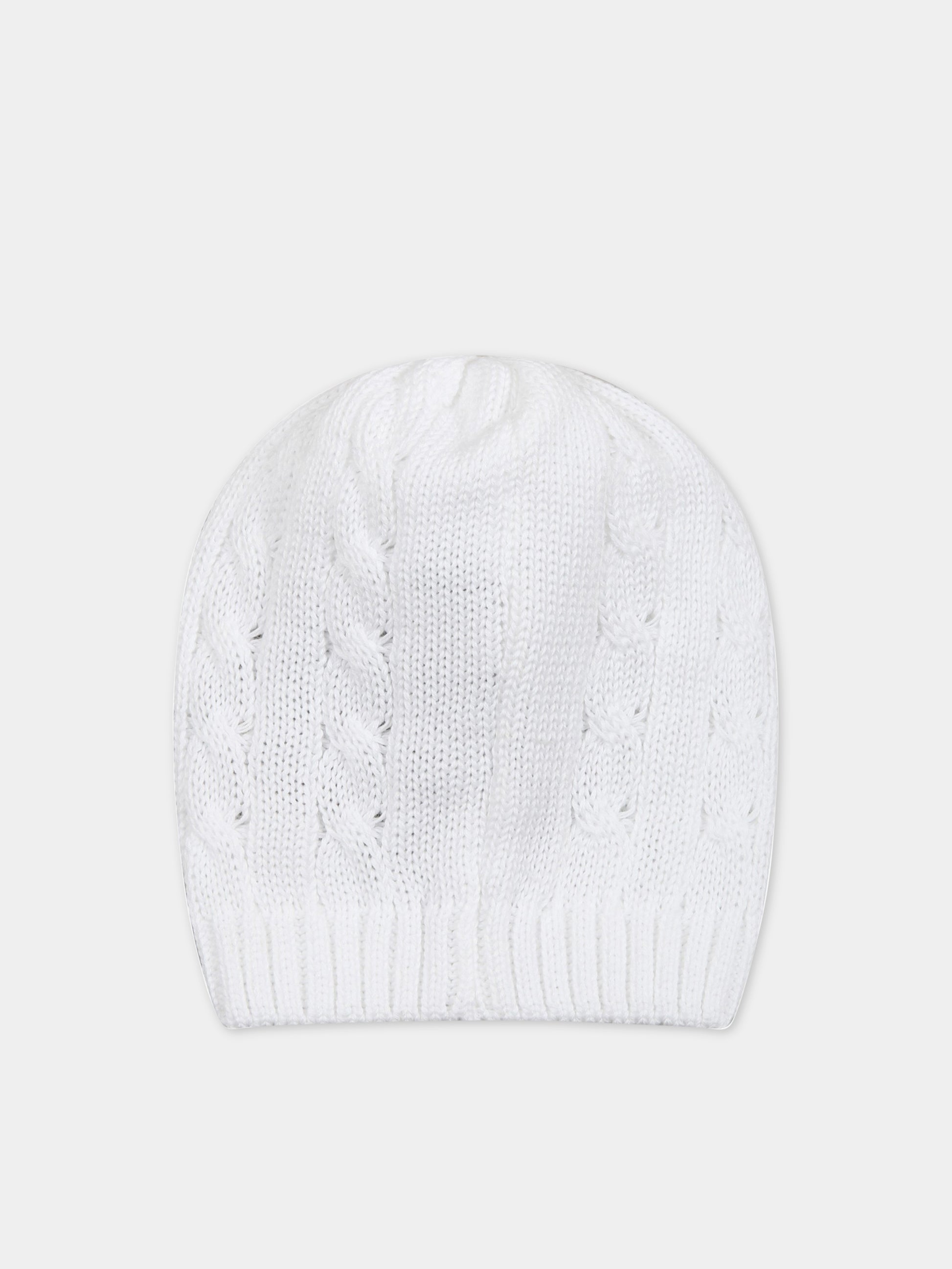 Cappello bianco per neonati,Little Bear,6119 BIANCO