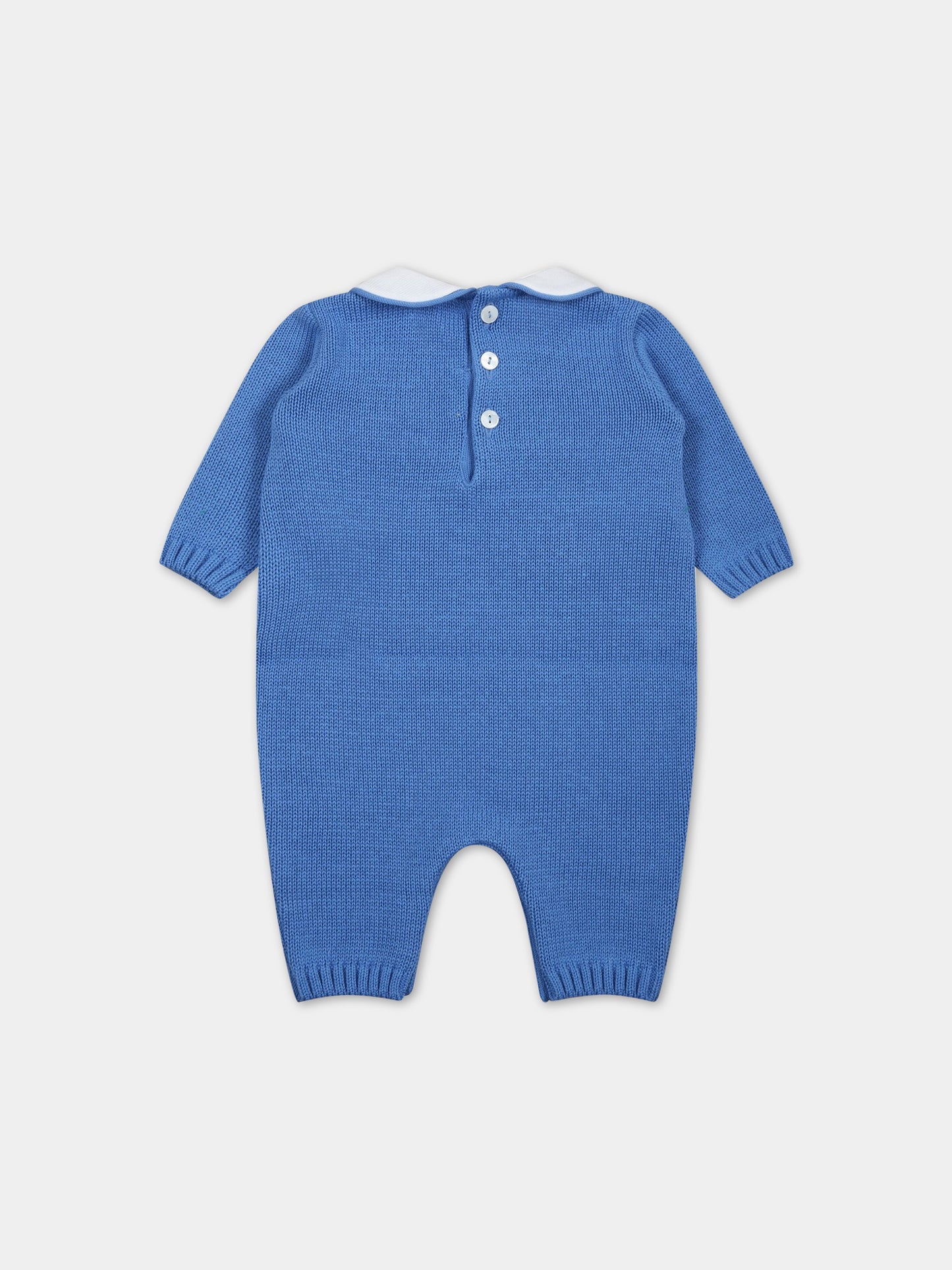 Tutina azzurra per neonato con orso,Little Bear,6109 AZZURRO