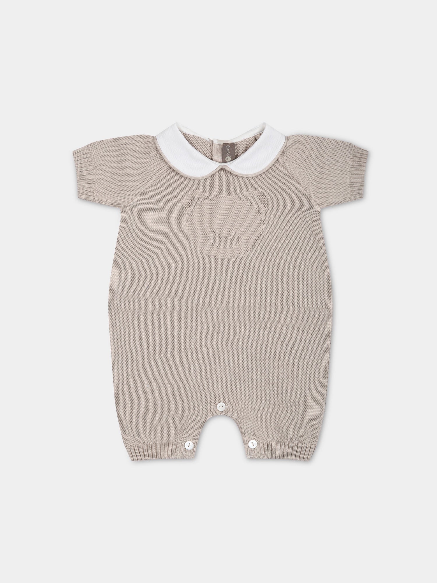 Pagliaccetto beige per neonati,Little Bear,6111 CORDA