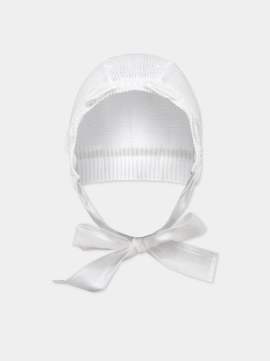 Cappello bianco per neonato,Little Bear,6025 BIANCO/BIANCO