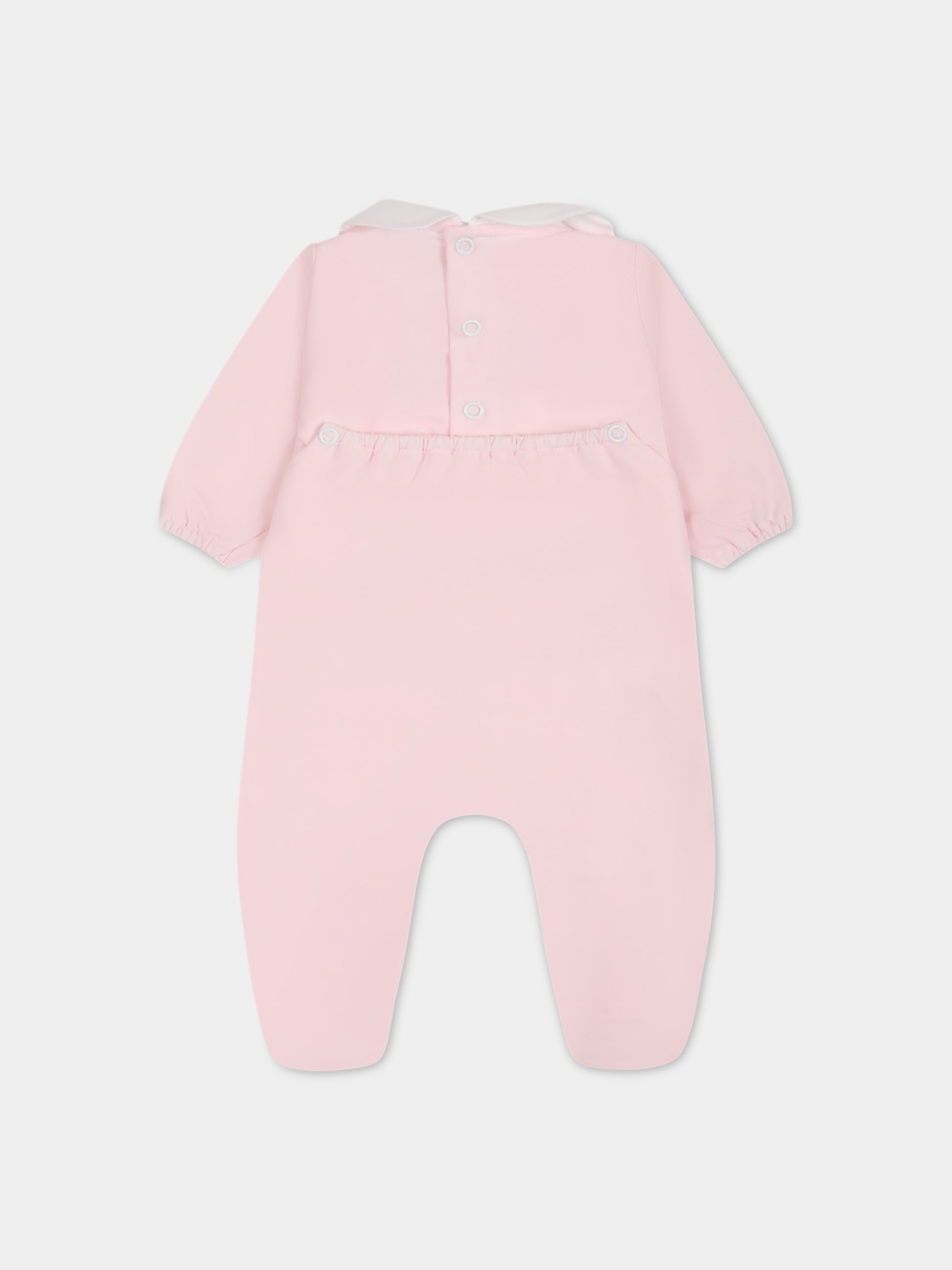 Tutina rosa per neonata con scritta e cuore,Little Bear,6038 ROSA