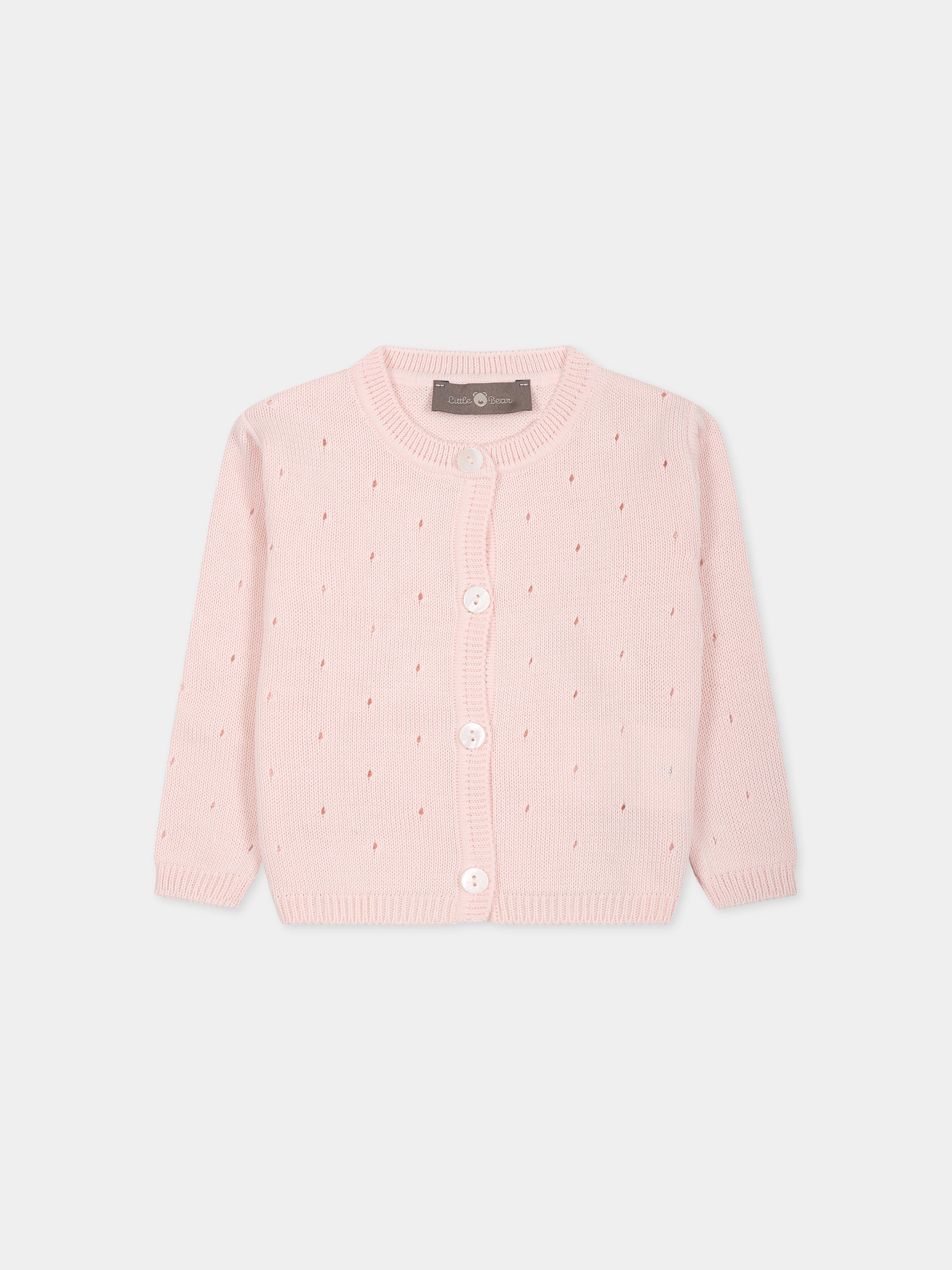 Cardigan rosa per neonata,Little Bear,6158 CIPRIA
