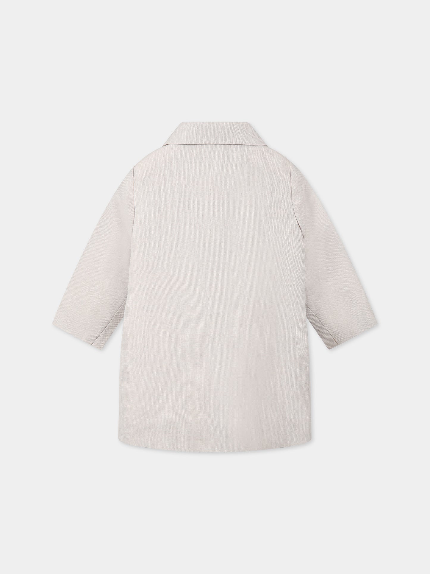 Cappotto beige per neonata con fiocco,Little Bear,6247 CORDA