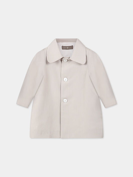 Cappotto beige per neonata,Little Bear,6246 CORDA