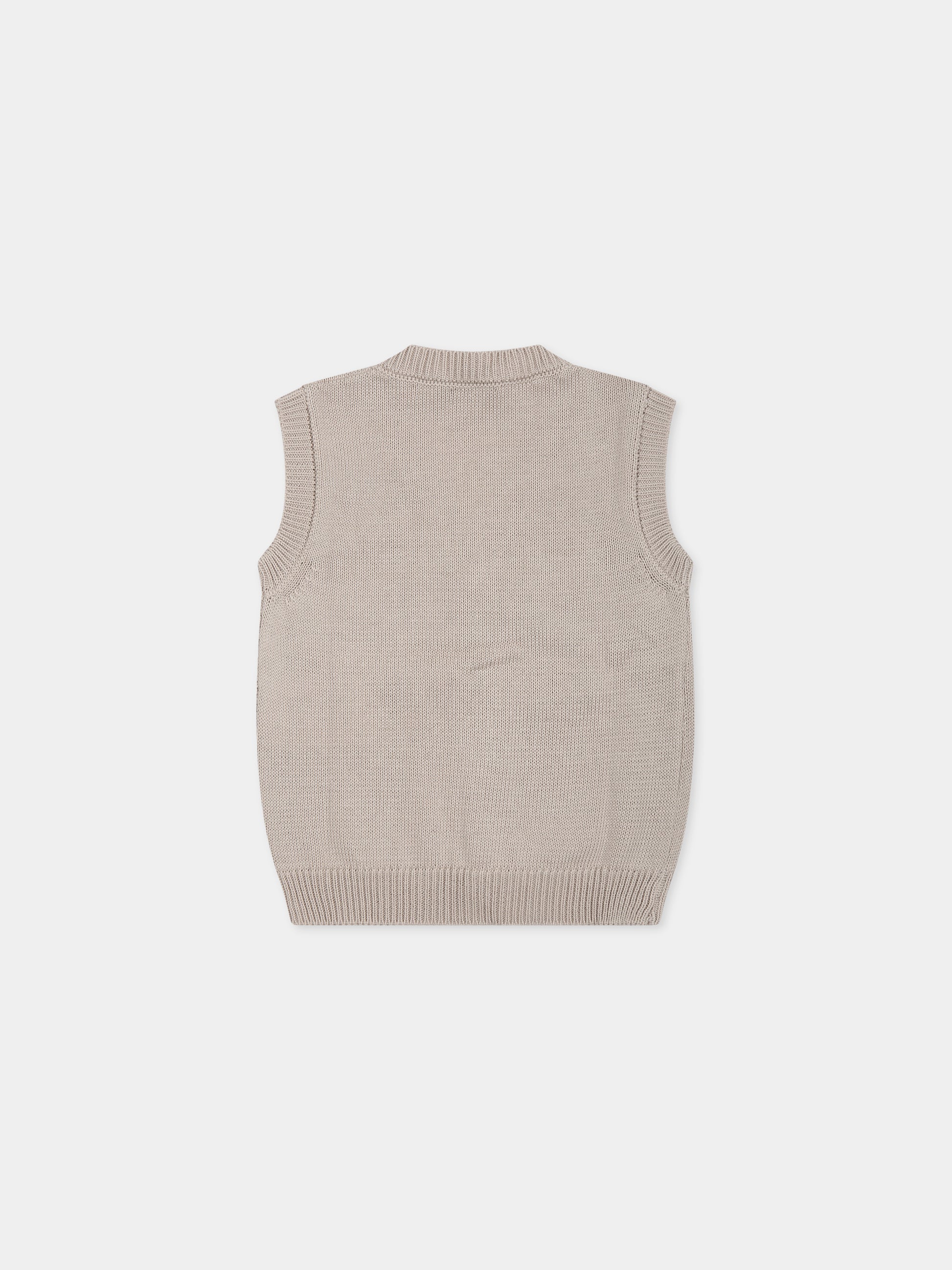 Gilet beige per neonato,Little Bear,6152 CORDA